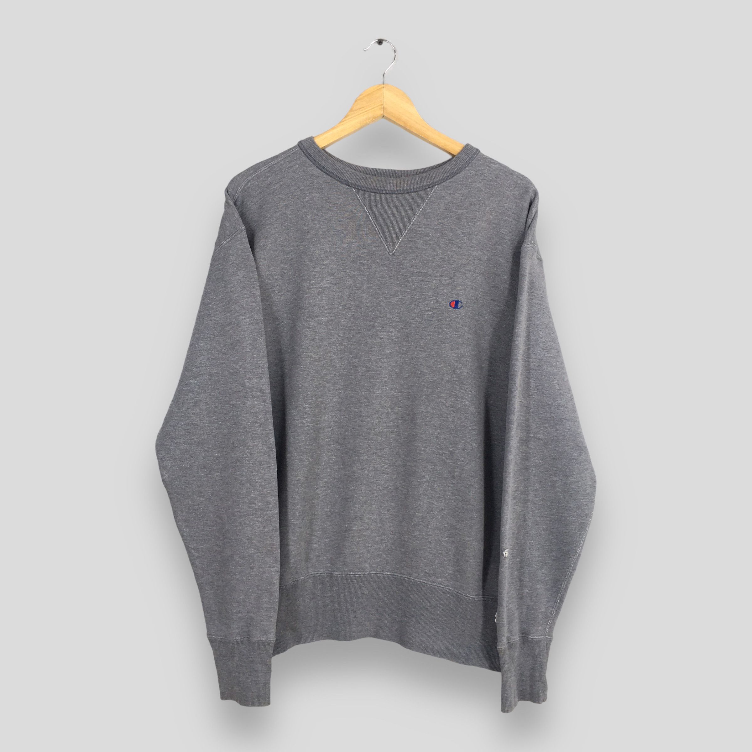 Champion × Vintage Vintage Champion Script Logo Gray Sweatshirt Large Size US L / EU 52-54 / 3 - 1 Thumbnail