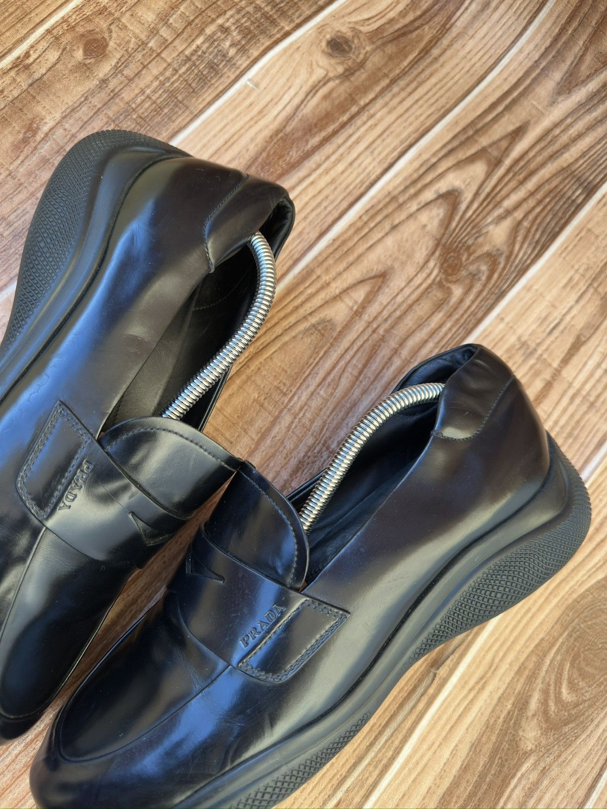 Prada Prada Americas Cup Spazzolato Leather Penny Loafer Size US 7 / EU 40 - 6 Thumbnail