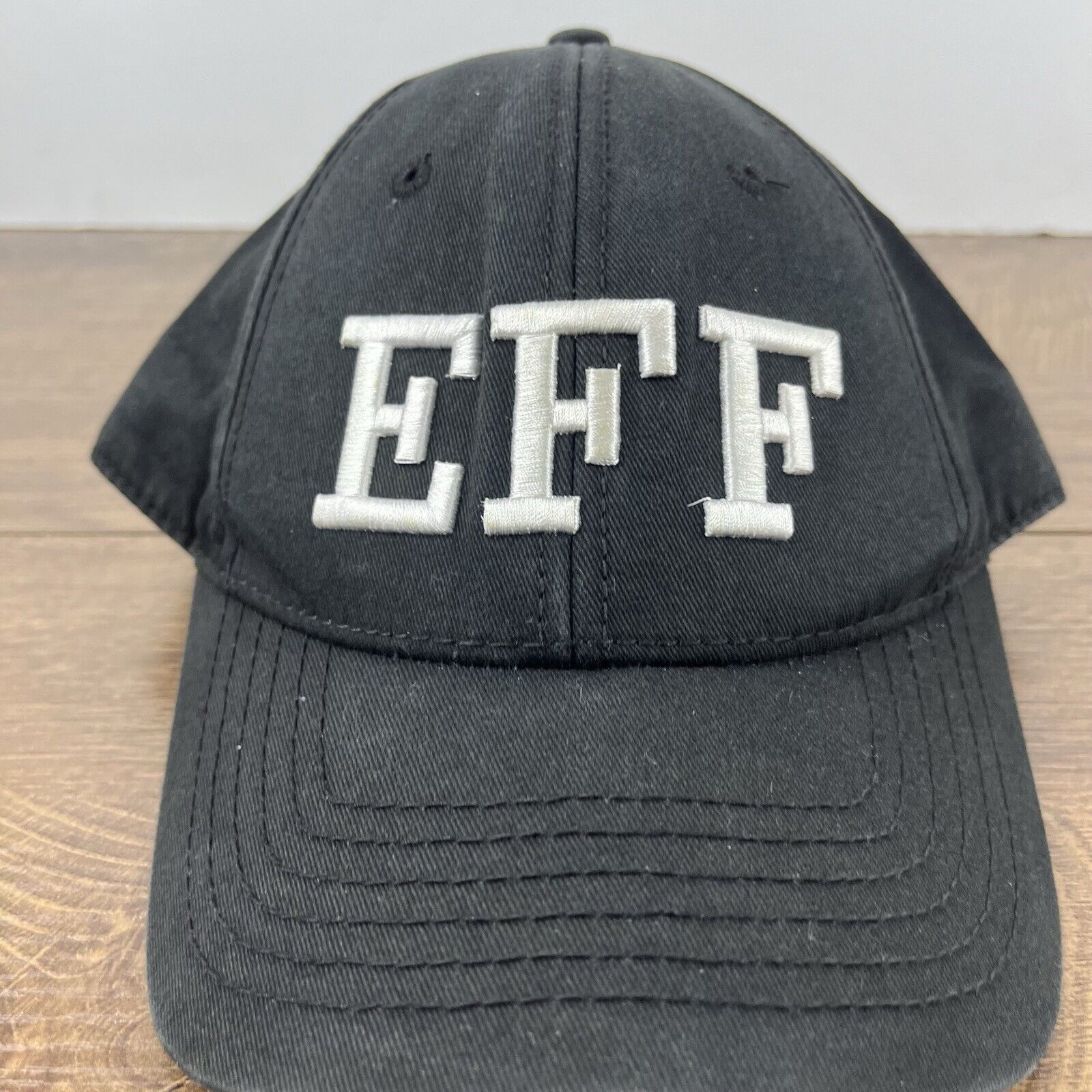 Other EFF Hat EFF Baseball Hat Black Cap Adjustable Hat Black Adul Size ONE SIZE - 6 Thumbnail
