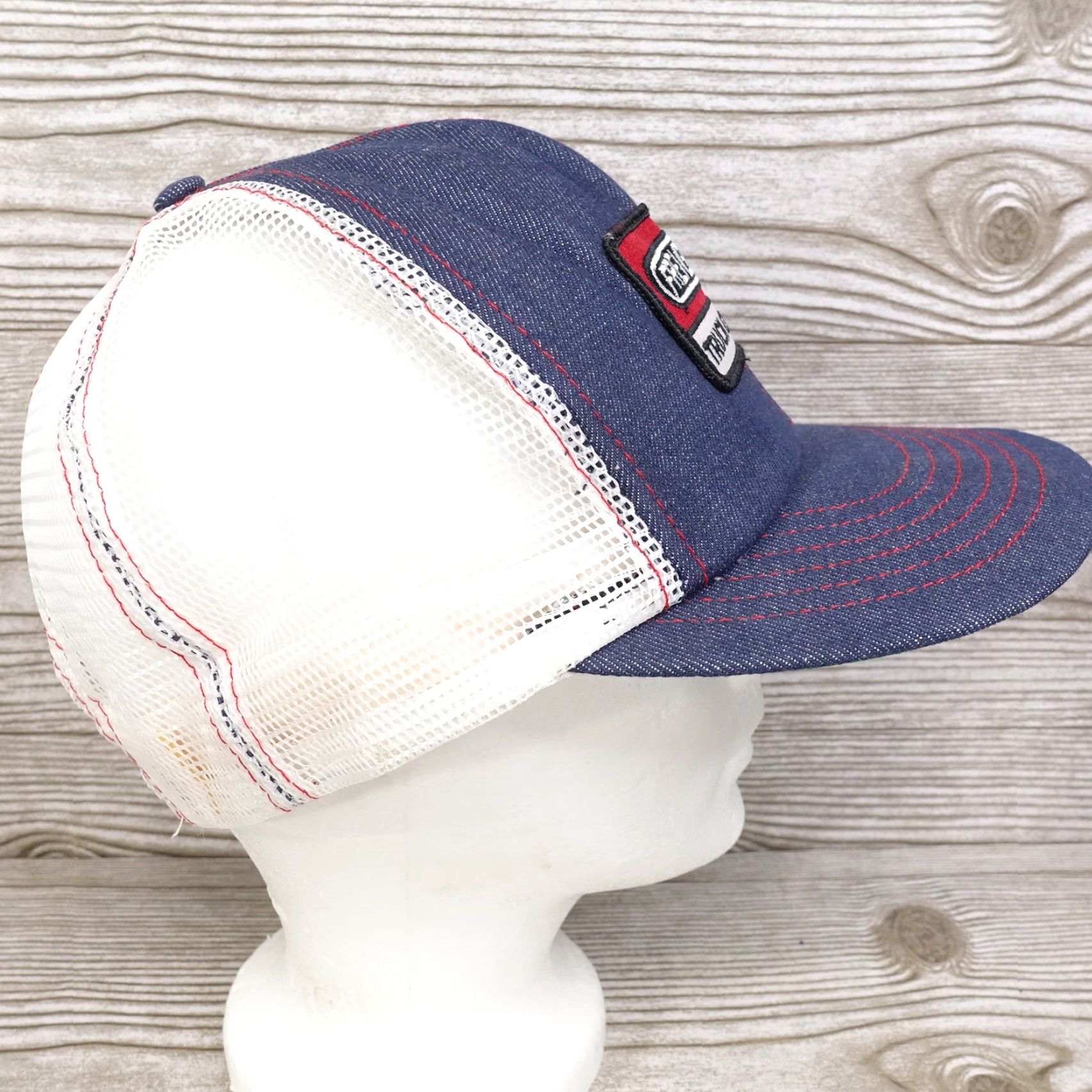 Denime VINTAGE FREIGHTLINER TRUCK CENTERS DENIM BLUE JEAN USA MADE TRUCKER HAT CAP Size US 35 - 7 Thumbnail