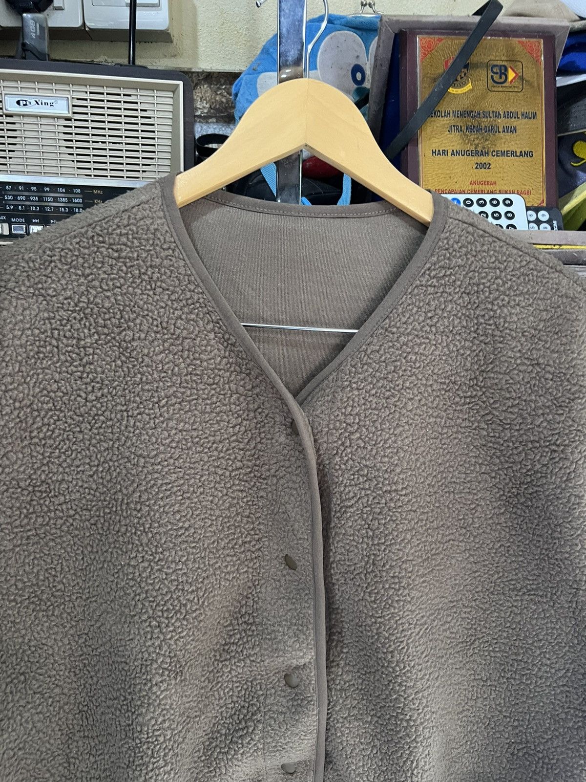 🔥Global Work Deep Pile Sherpa Button Jacket