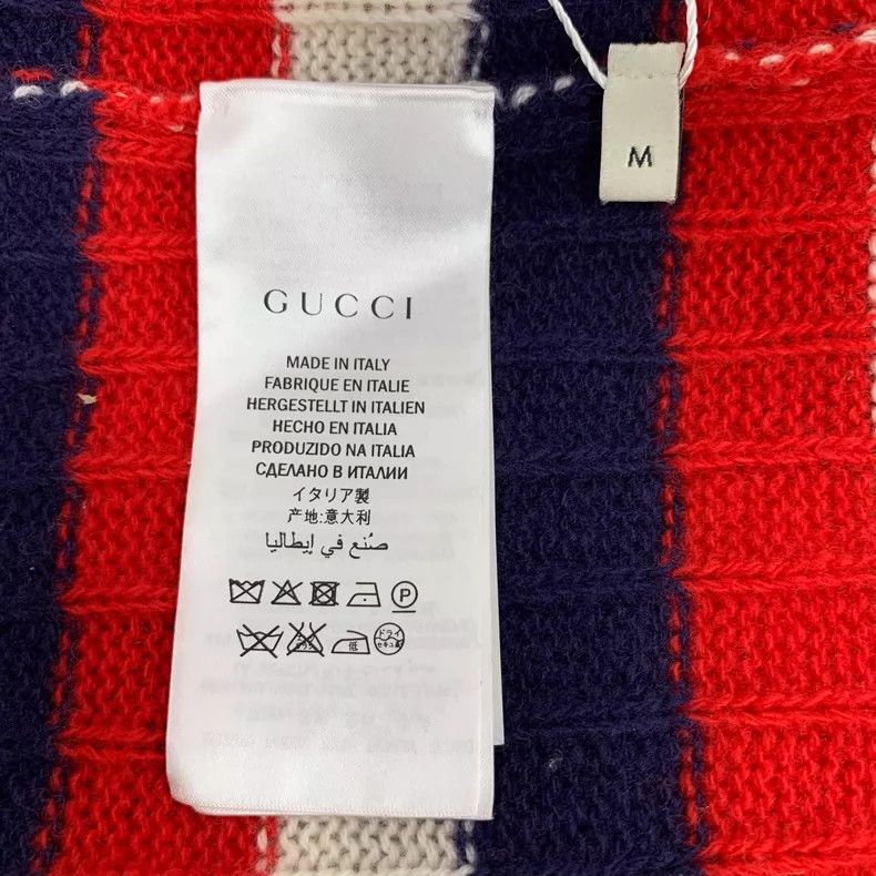 Gucci Gucci Color-blocked striped wool V-neck single-breasted lon Size M / US 6-8 / IT 42-44 - 7 Thumbnail