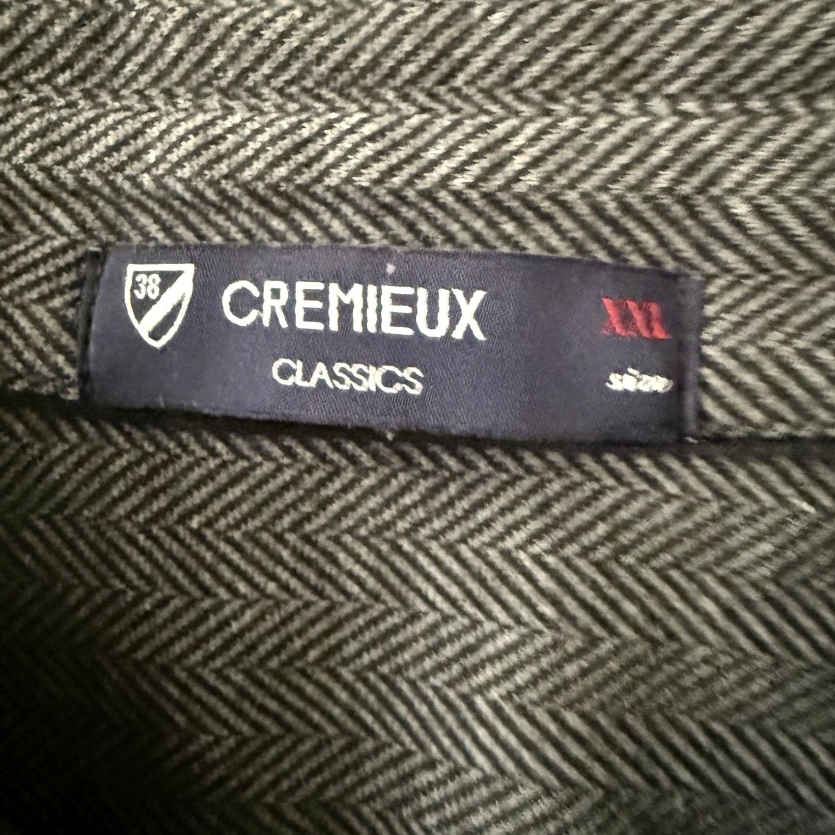 Cremieux Cremieux Classics Shirt Mens 2XL Gray Herringbone Knit Button-Down Long Sleeve Size US XXL / EU 58 / 5 - 2 Thumbnail