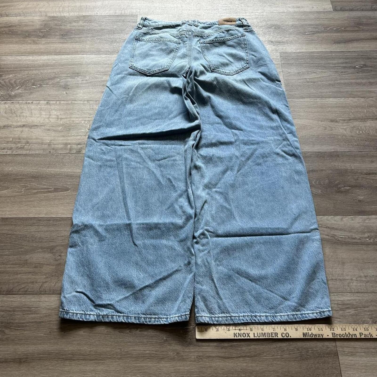 Other Vintage Baggy Wide Leg Double Knee Denim Jeans size 28” Size 30" / US 8 / IT 44 - 7 Thumbnail
