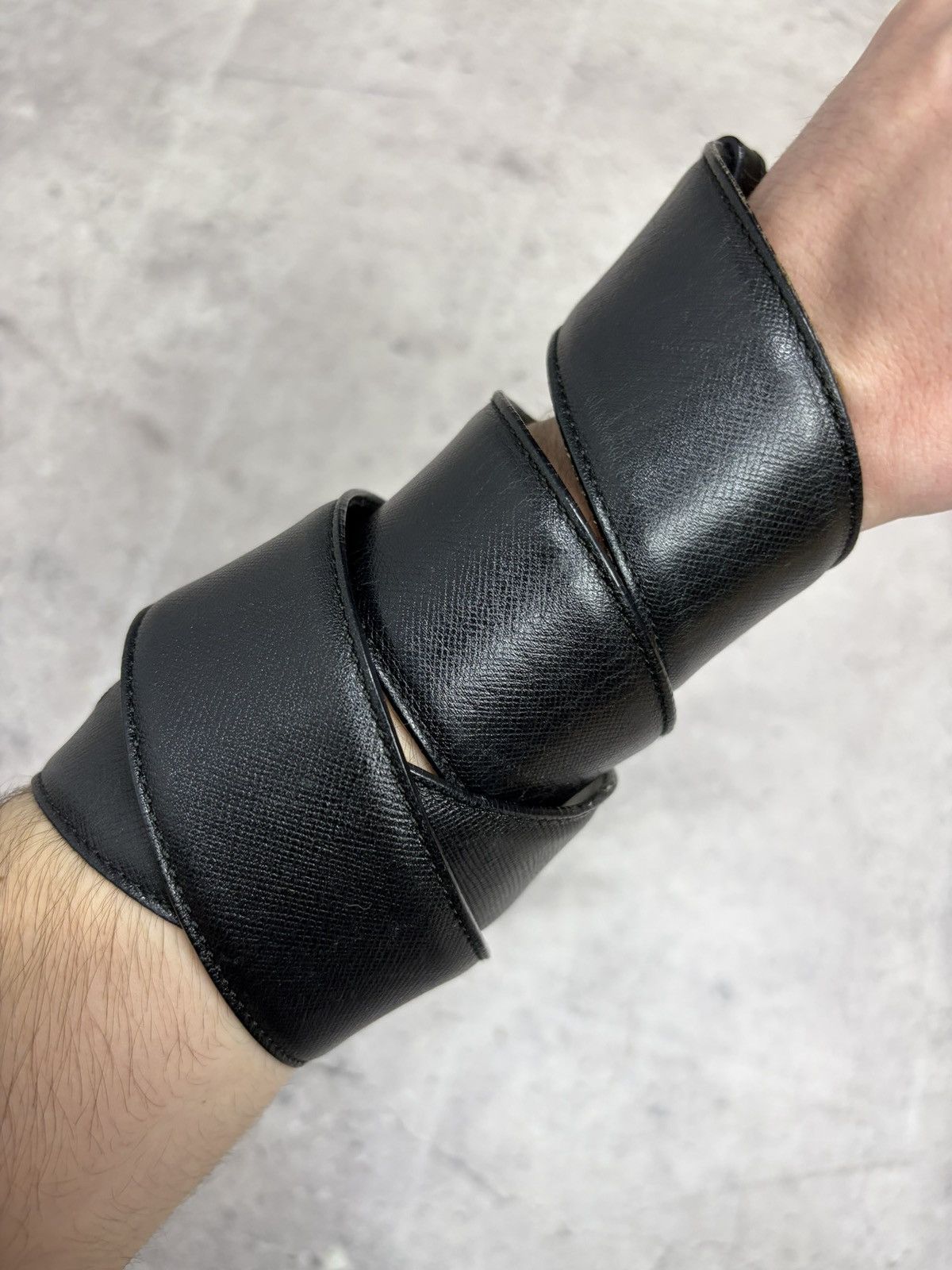 Salvatore Ferragamo Salvatore Ferragamo Leather Belt Silver Buckle Prada Style Size ONE SIZE - 10 Thumbnail