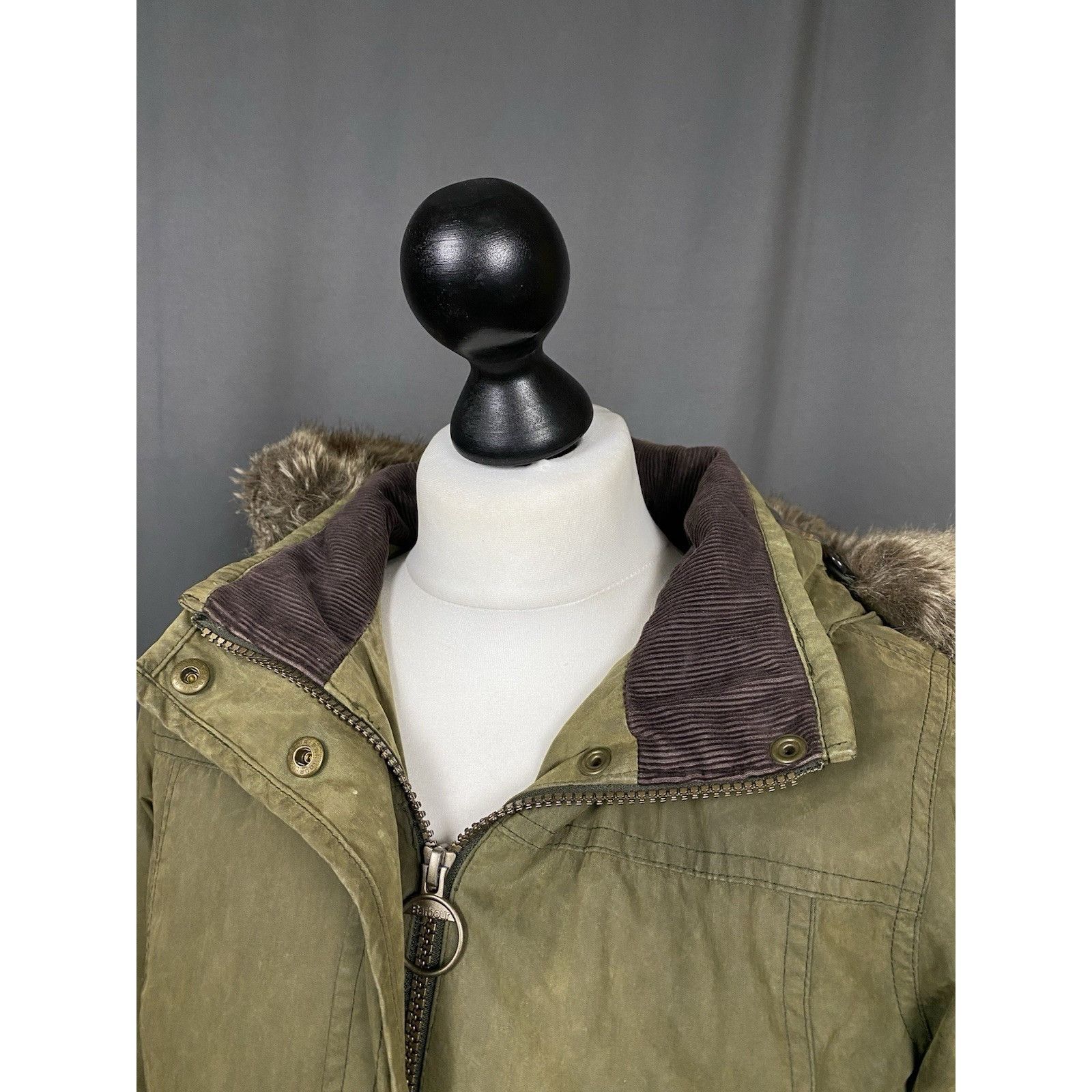 Barbour Barbour Brittania Green Waxed Winter Insulated Parka Jacket Size M / US 6-8 / IT 42-44 - 6 Thumbnail