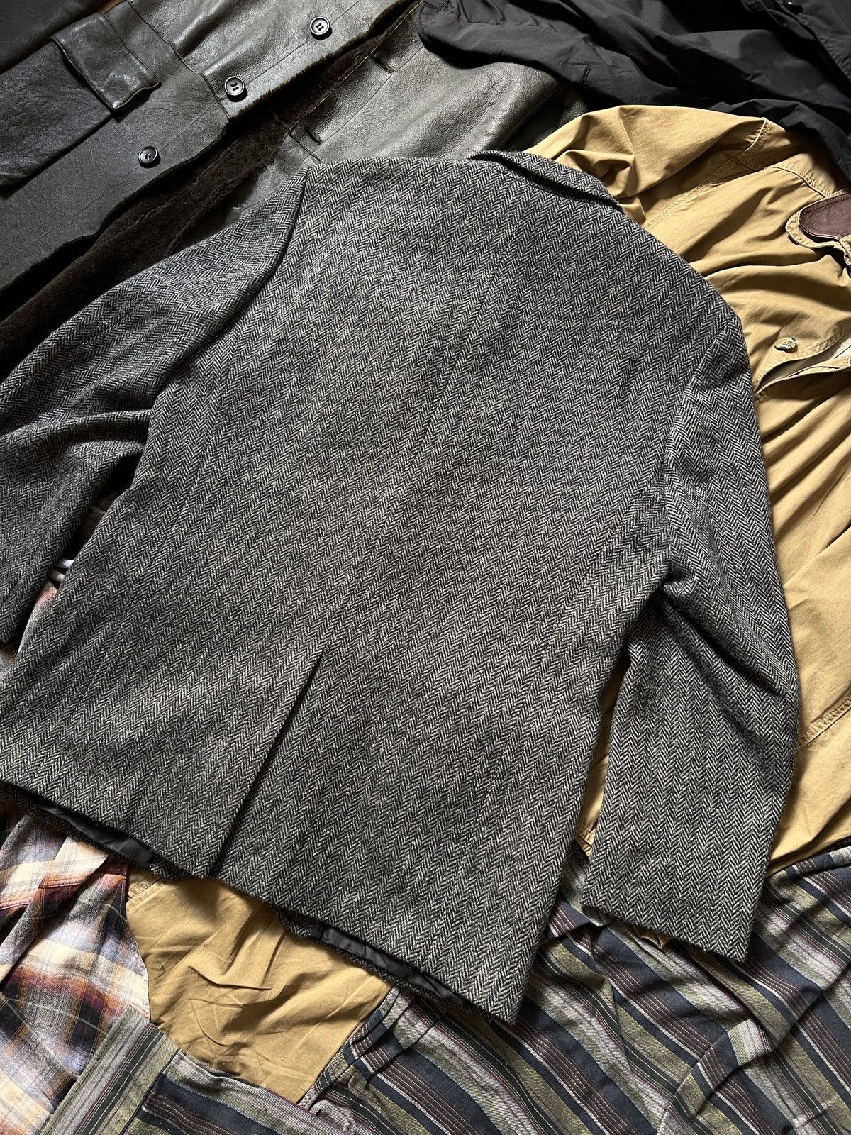 Harris Tweed Vintage J.Philipp Germany 100% Wool Harris Tweed Blazer Size 52S - 7 Thumbnail