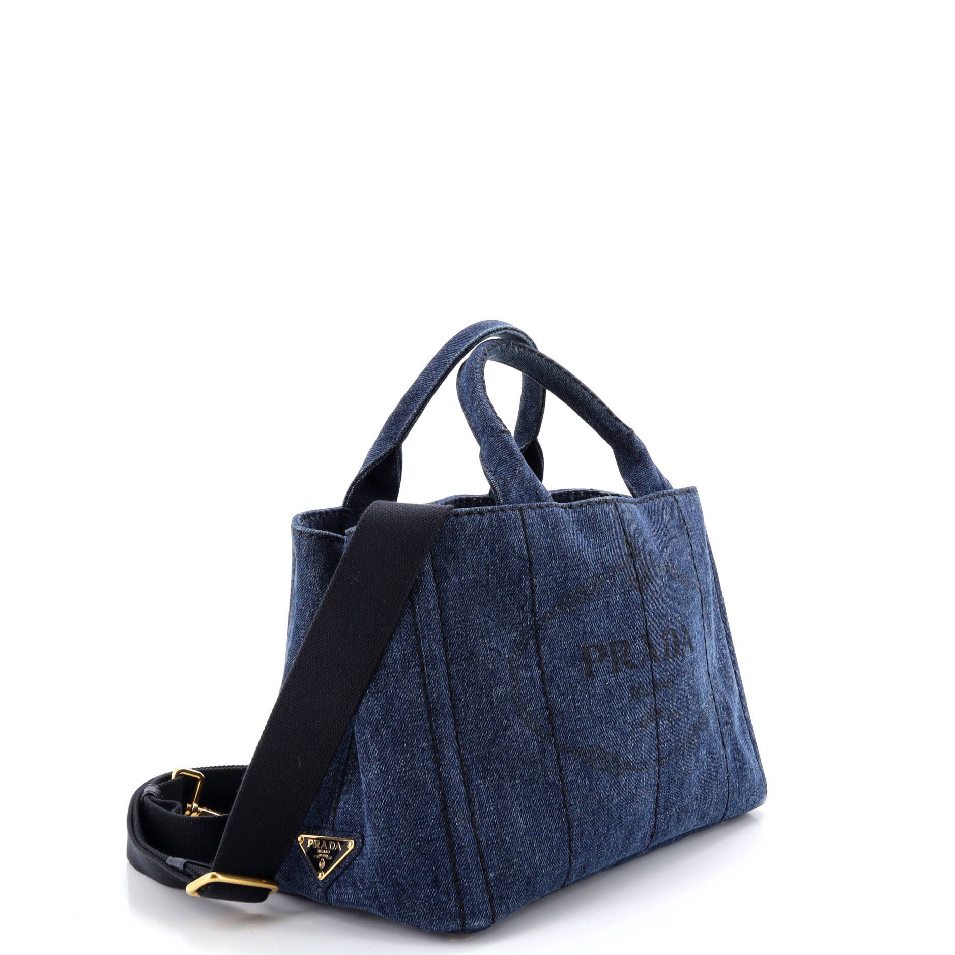Prada Canapa Convertible Tote Denim Mini Size ONE SIZE - 1 Thumbnail