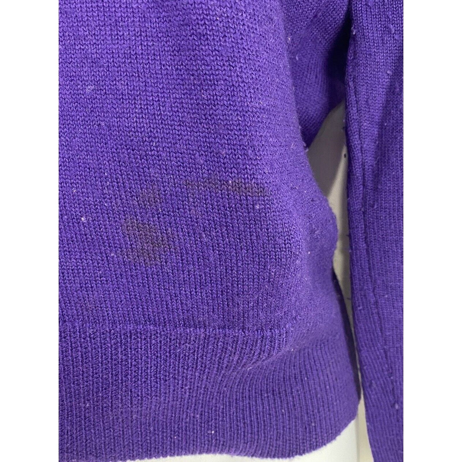 Sonia Rykiel VTG Sonia Rykiel Purple Black Bow Wool Long Sleeve Sweater Size S / US 4 / IT 40 - 2 Thumbnail