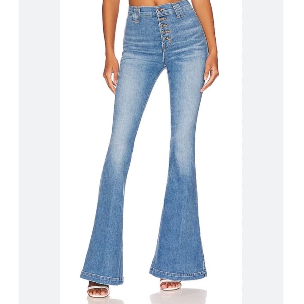 Veronica Beard Veronica Beard Sheridan Bell-Bottom Jeans lakeshore wash 29 Size 29" - 2 Thumbnail