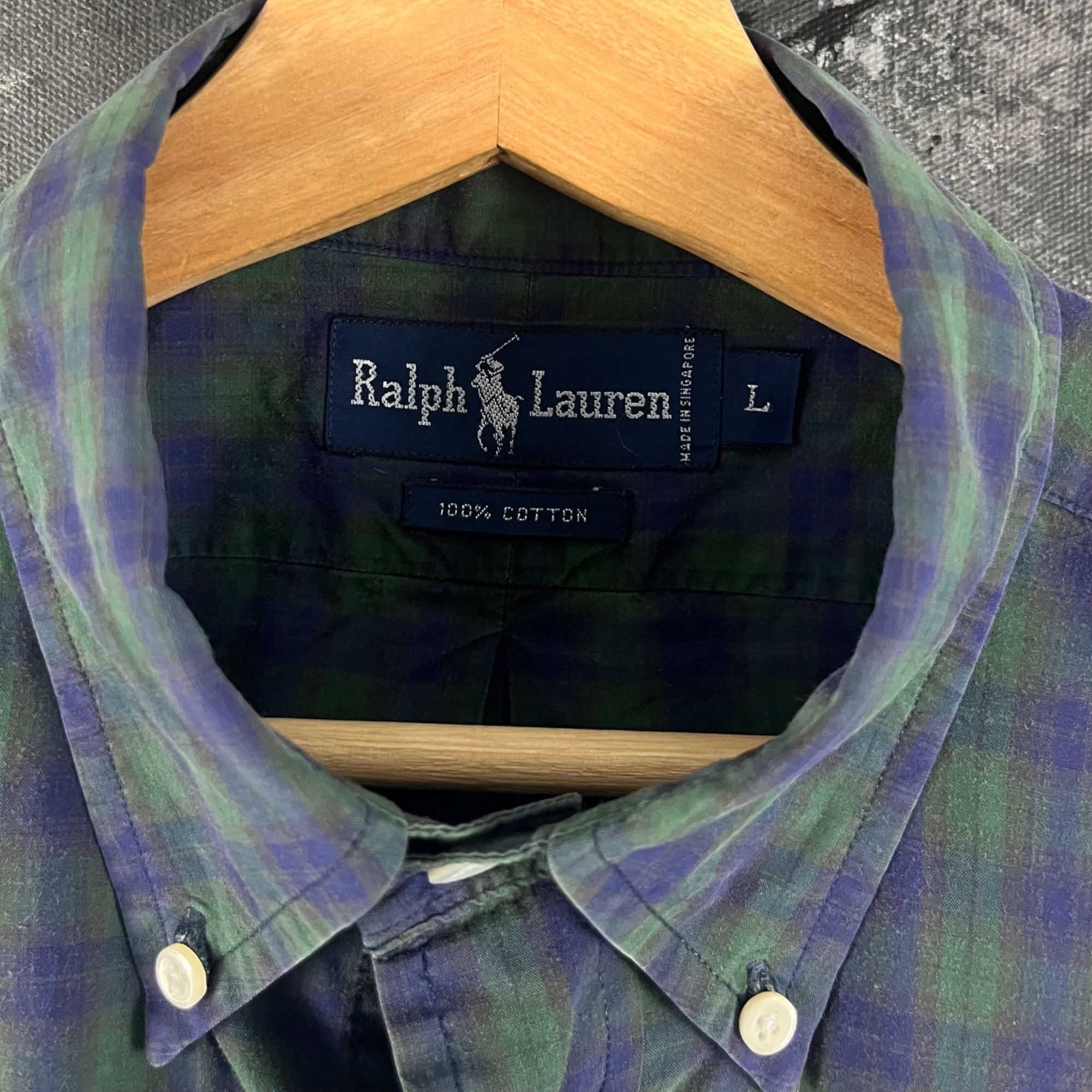 Polo Ralph Lauren × Vintage Vintage 90’s Polo button shirt Size US L / EU 52-54 / 3 - 3 Thumbnail