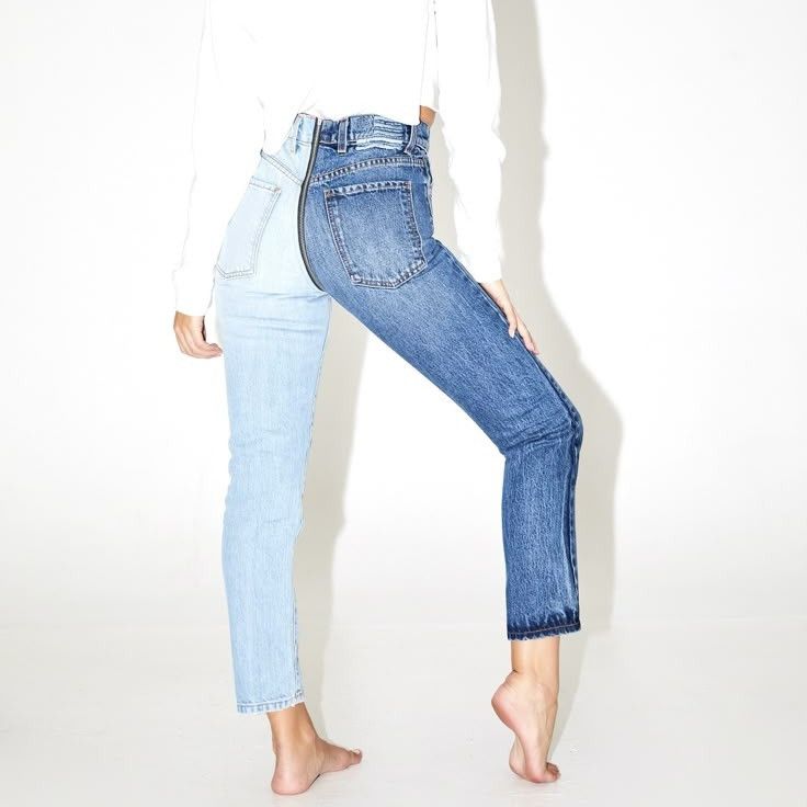 Other REVICE Two Tone Tokyo Ying Yang High Rise Straight Leg Jeans Size 28" / US 6 / IT 42 - 1 Thumbnail