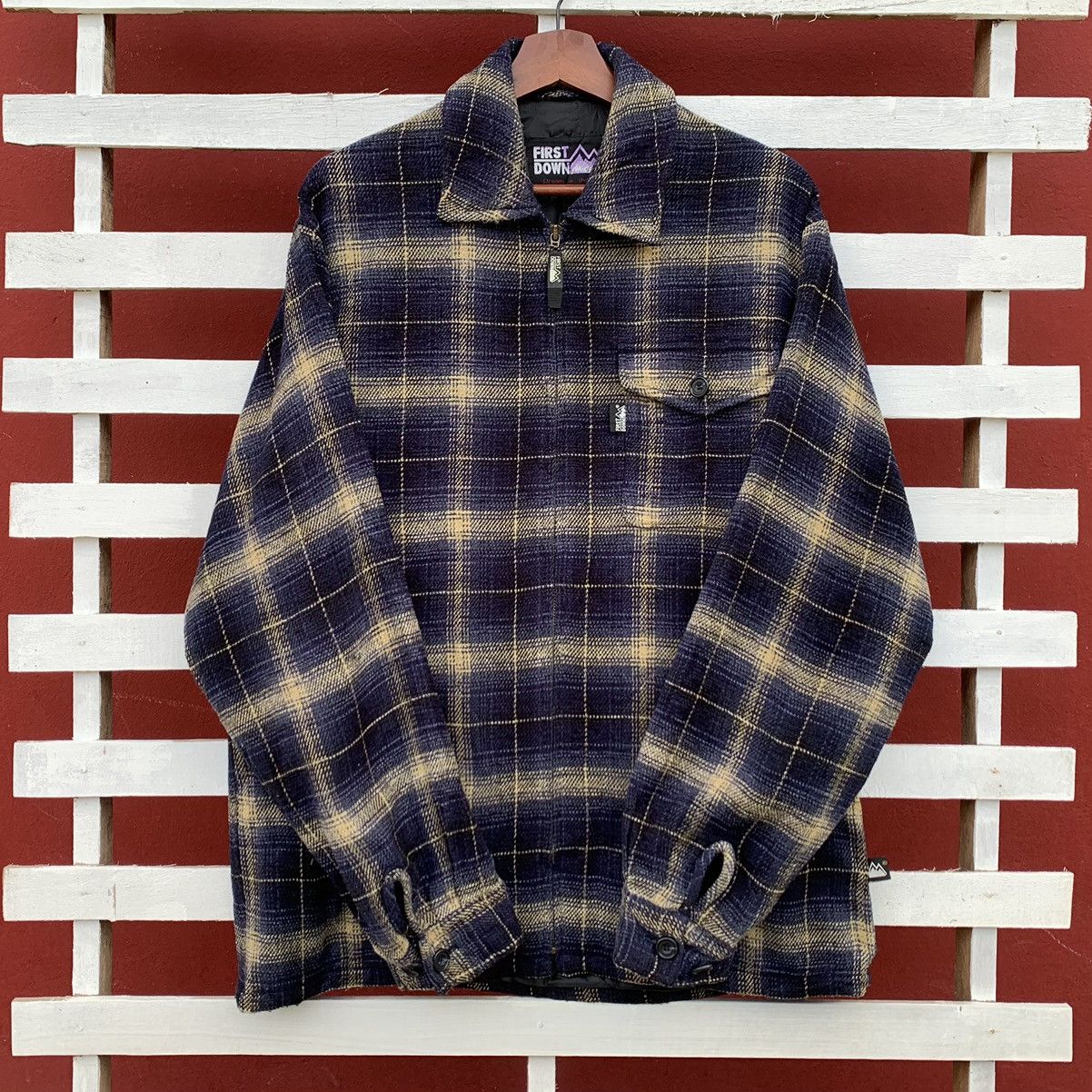 First Down Plaid Flanell Zipper