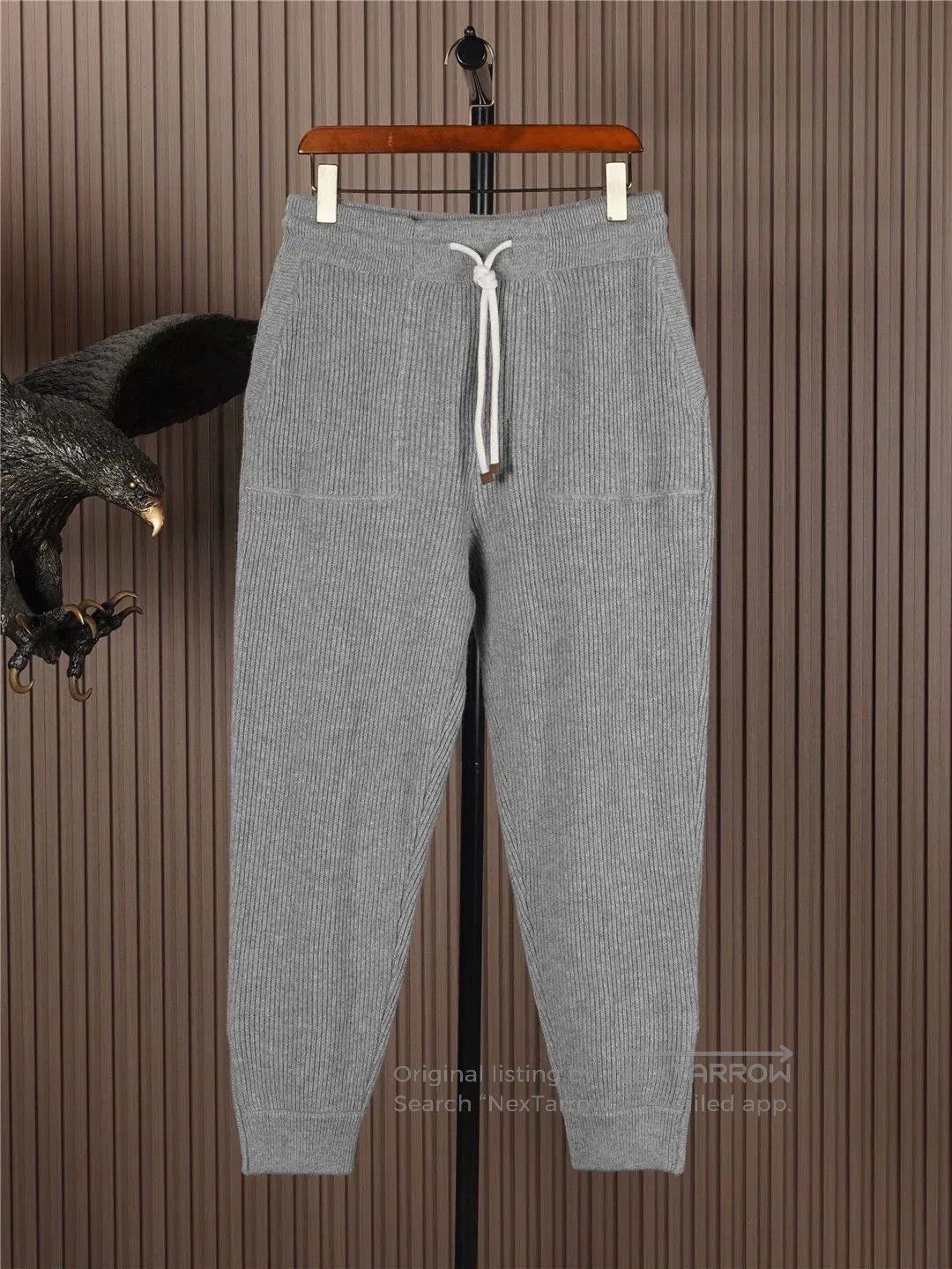 Brunello Cucinelli brunello cucinelli gray cashmere jogger pants. Size US 32 / EU 48 - 1 Thumbnail