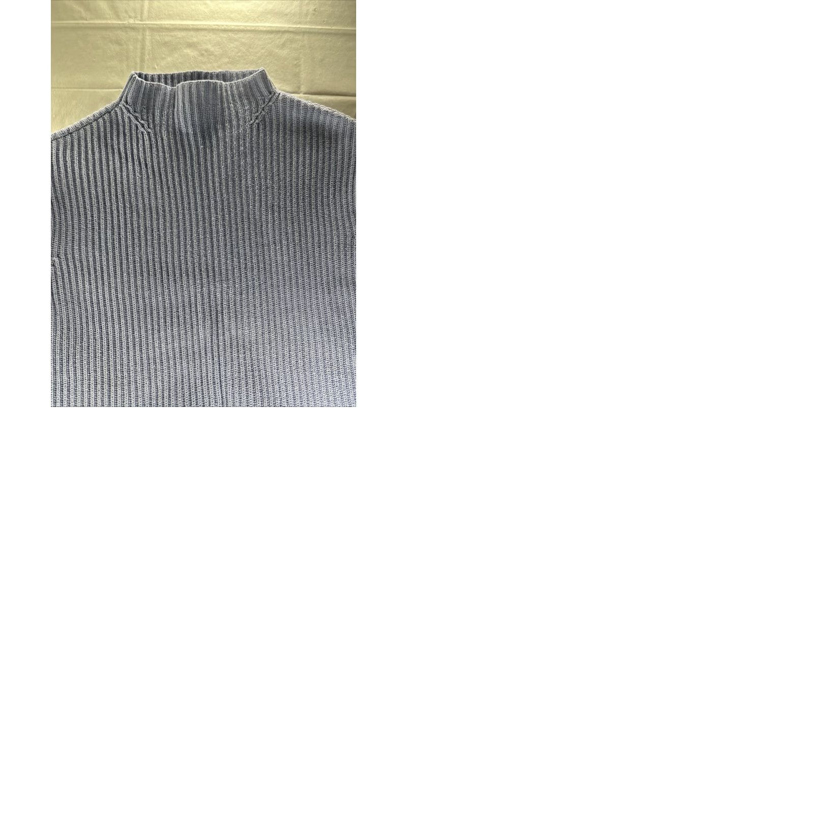Evan Picone Evan Picone Sweater Womens XL Blue Rib Knit Mock Neck Pullover Cotton Knit Pullover Size XL / US 12-14 / IT 48-50 - 10 Thumbnail