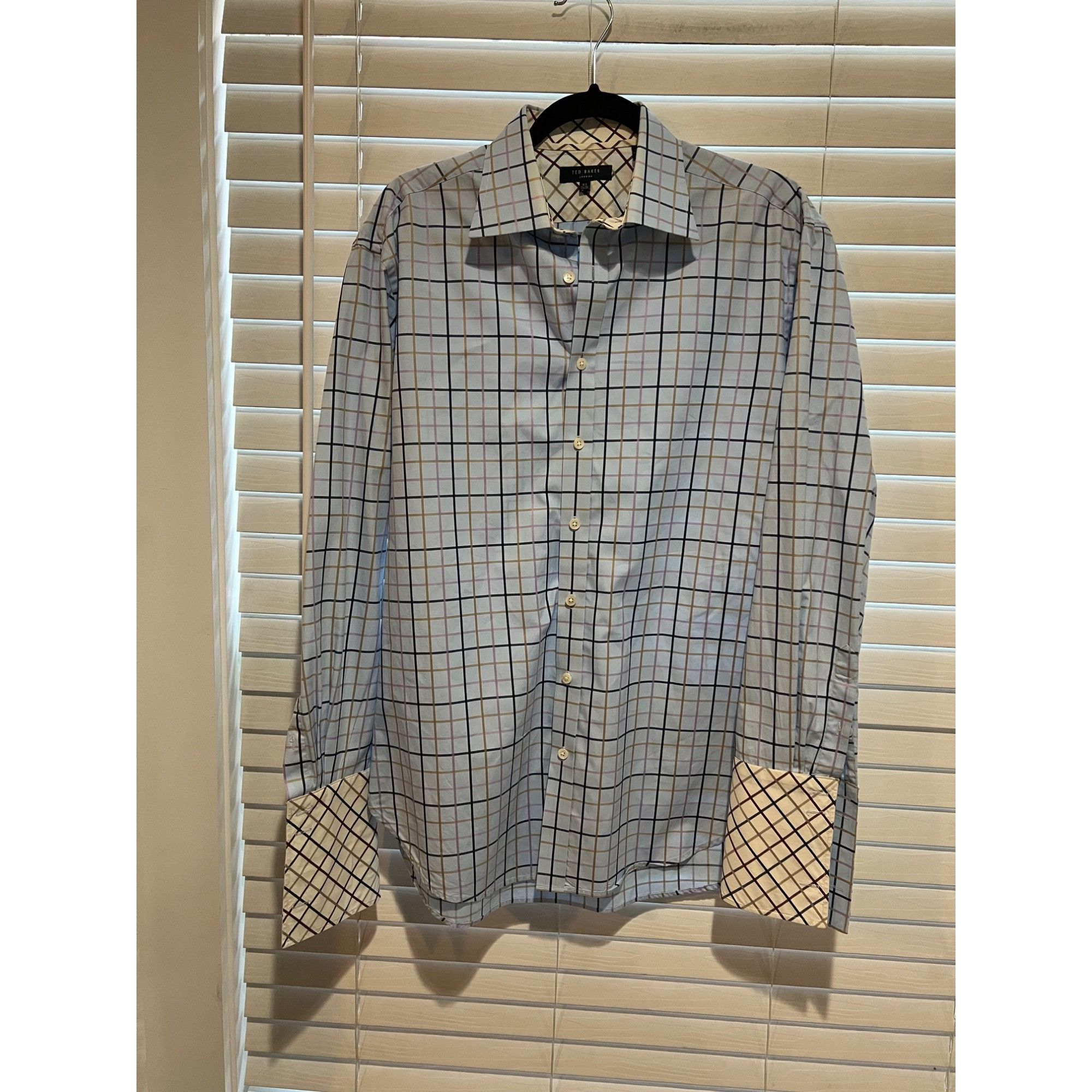 Ted Baker Ted Baker Long Sleeve French Cuff Button Up Shirt - Size 16. Size US L / EU 52-54 / 3 - 1 Thumbnail