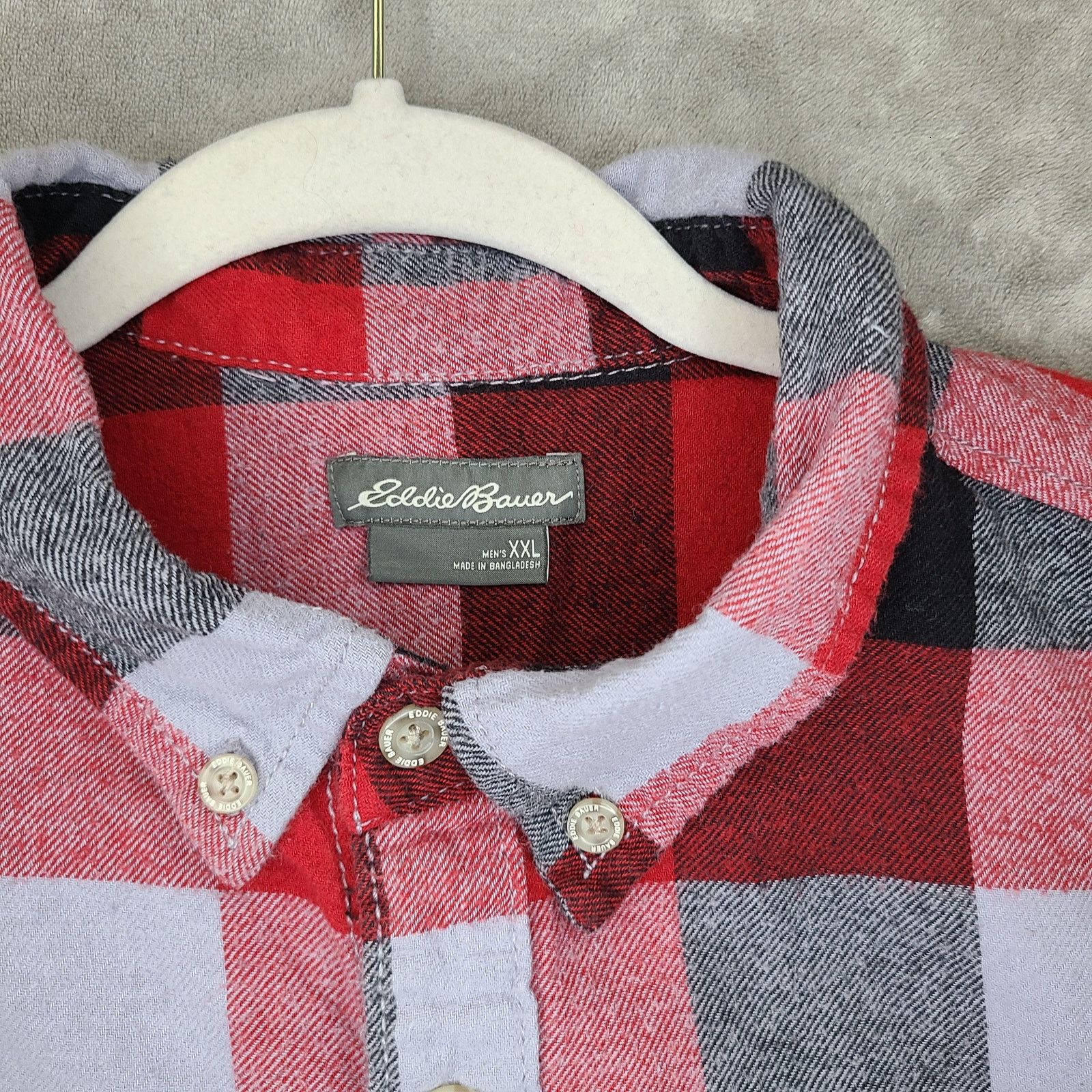 Eddie Bauer Eddie Bauer XXL Plaid Flannel Shirt Black/Gray Size US XXL / EU 58 / 5 - 2 Thumbnail