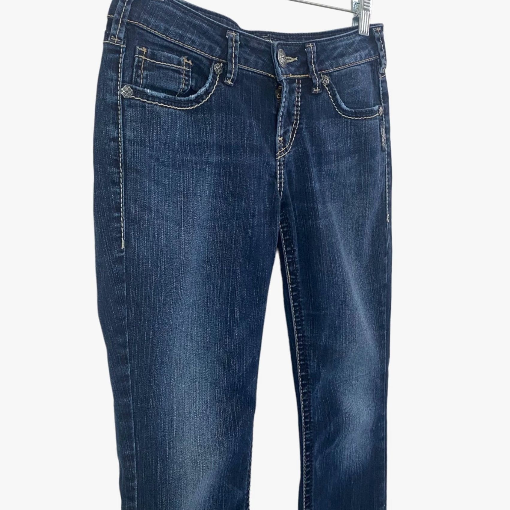 Silver Jeans Co. Silver Jeans Co. Aiko Jeans Women's 26X31 Blue Denim Bootcut Low-Rise Mid-Slim Size 26" / US 2 / IT 38 - 4 Thumbnail