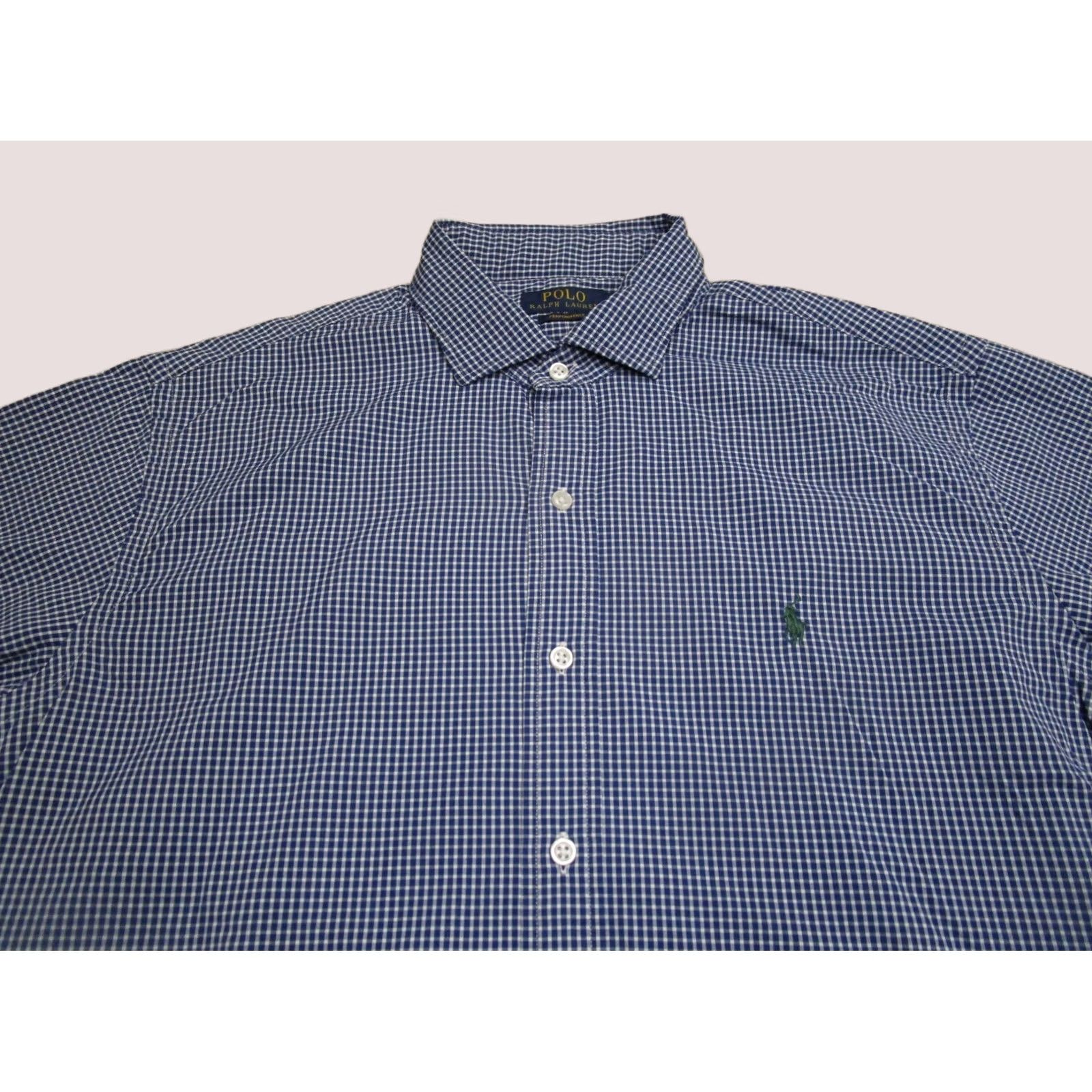 Polo Ralph Lauren Polo Ralph Lauren Shirt Men Large Blue Check Performance Long Sleeve Button Down Size US L / EU 52-54 / 3 - 1 Thumbnail