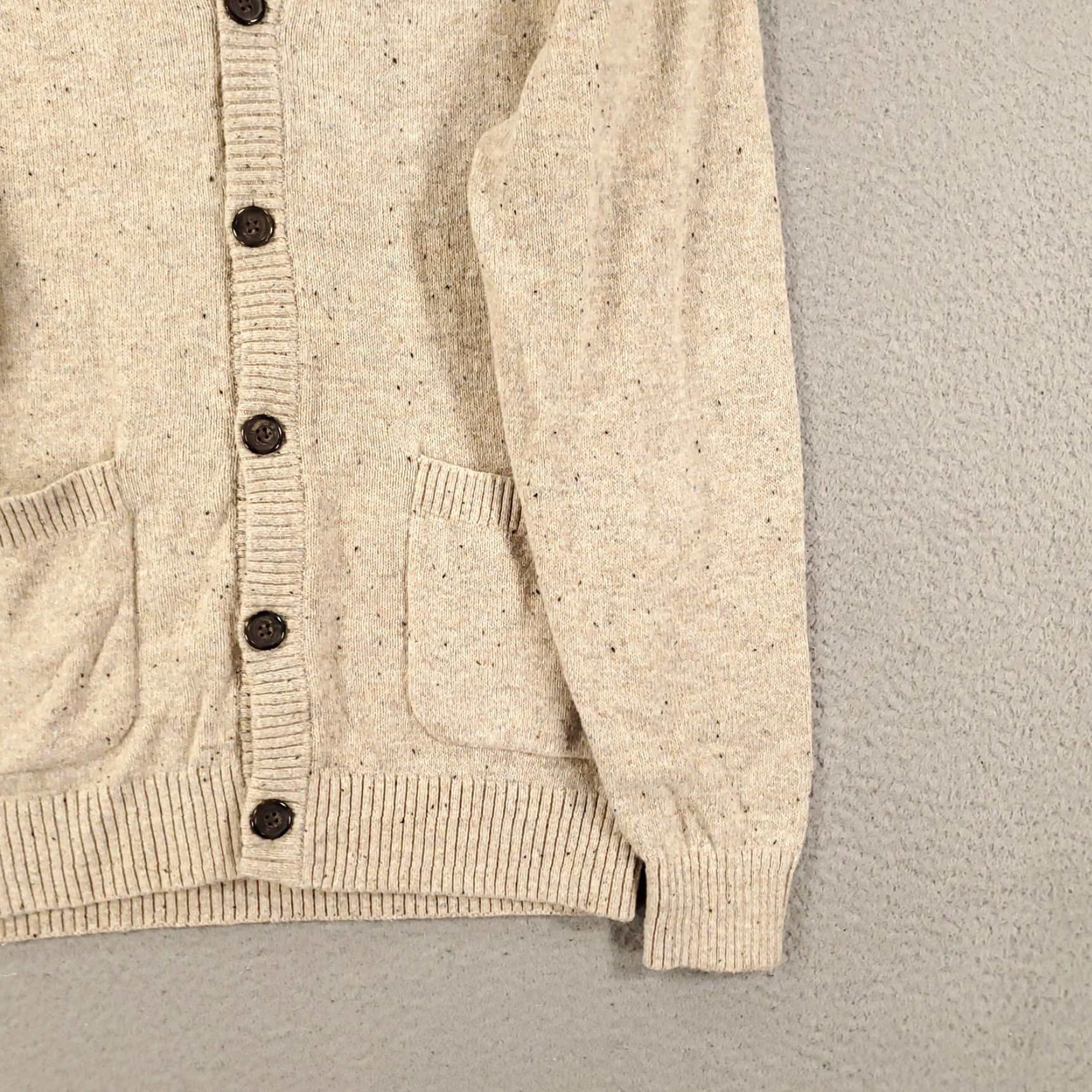 Roundtree & Yorke Roundtree & Yorke Cardigan Mens Medium Ivory Grandpa Knit Wool Blend Sweater Size US M / EU 48-50 / 2 - 4 Thumbnail