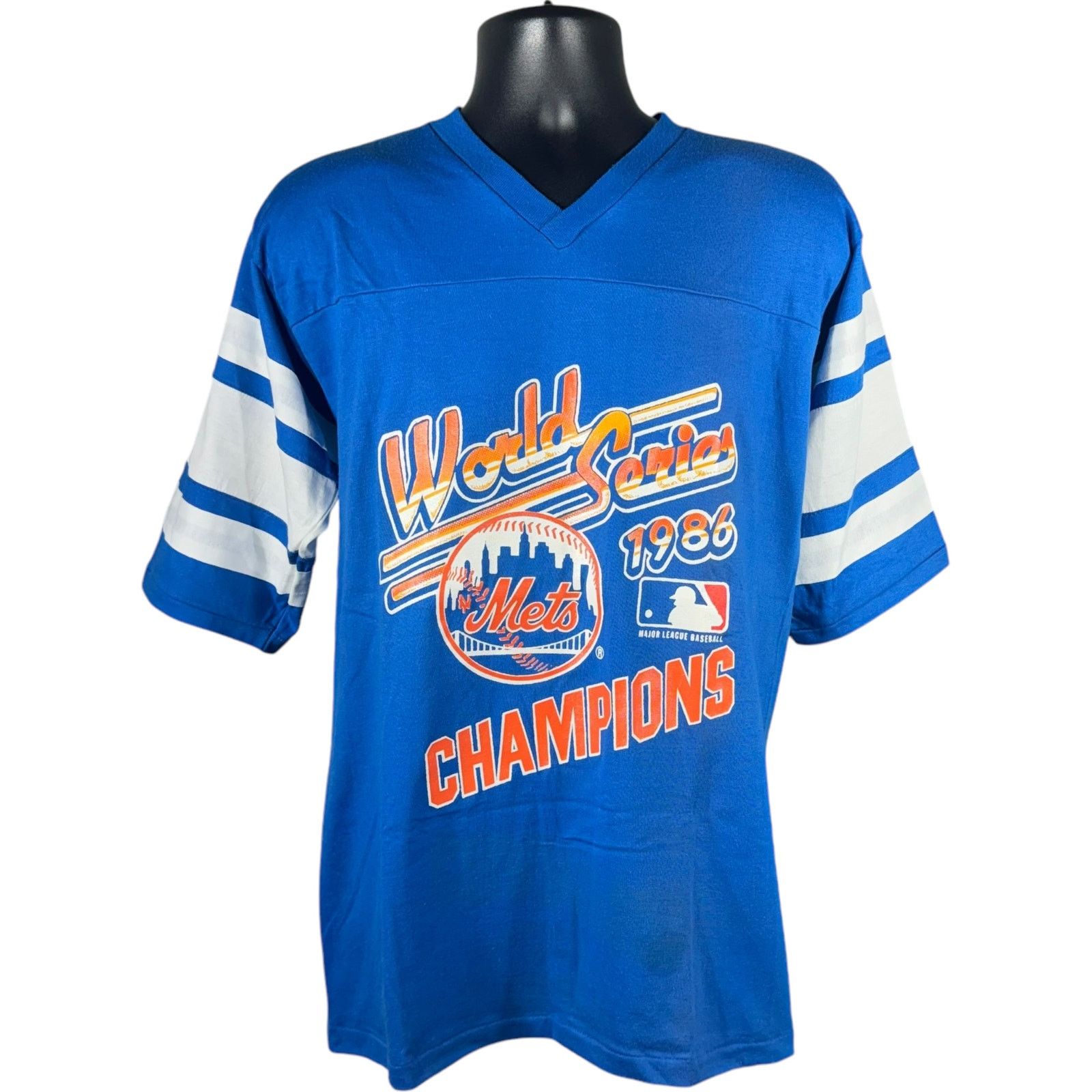 Logo 7 Vintage New York Mets World Series Champions Tee 1986 Size US M / EU 48-50 / 2 - 1 Thumbnail