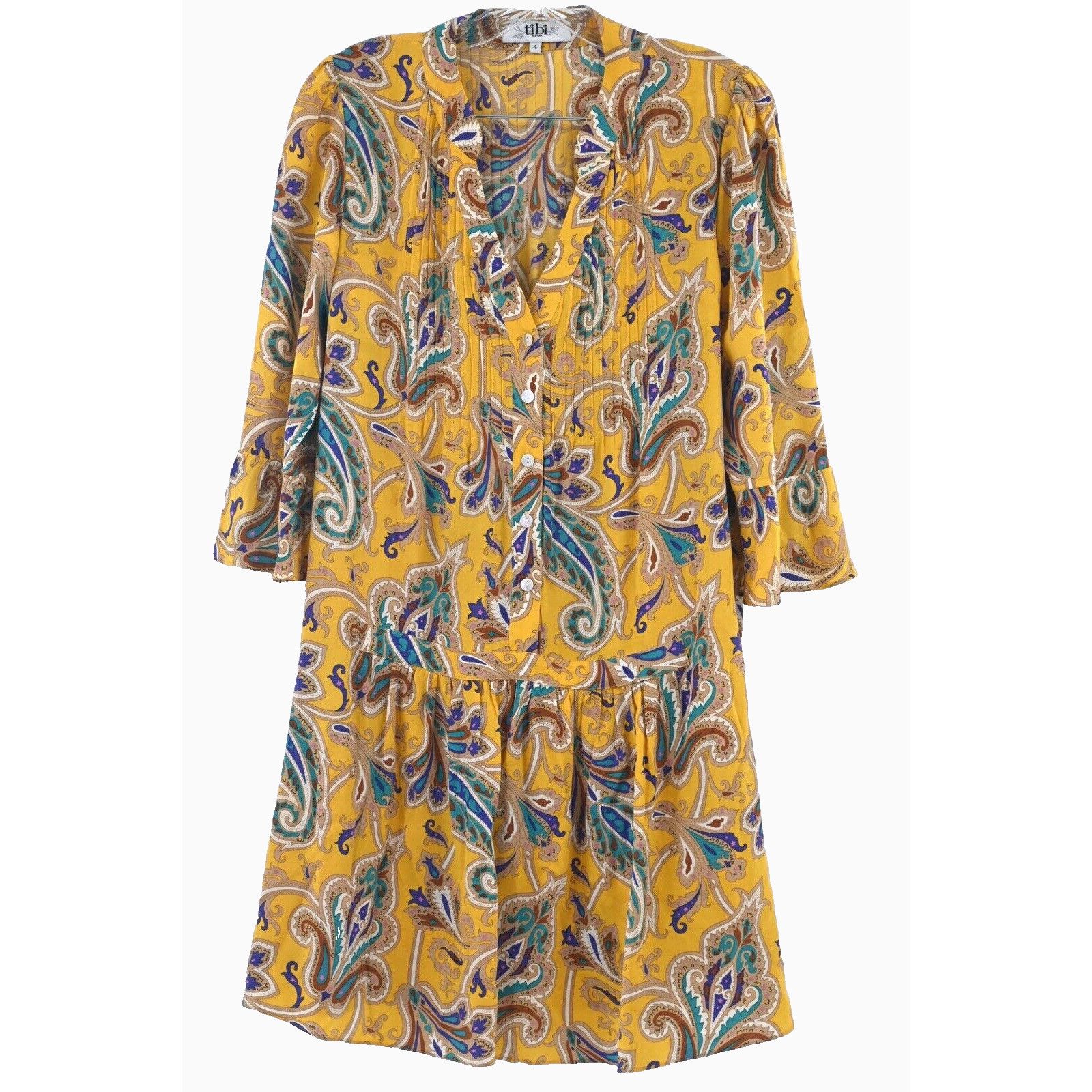 Tibi Tibi Multi Floral Silk Tomato Girl Fairy Shift Dress 4 Mend Size S / US 4 / IT 40 - 1 Thumbnail