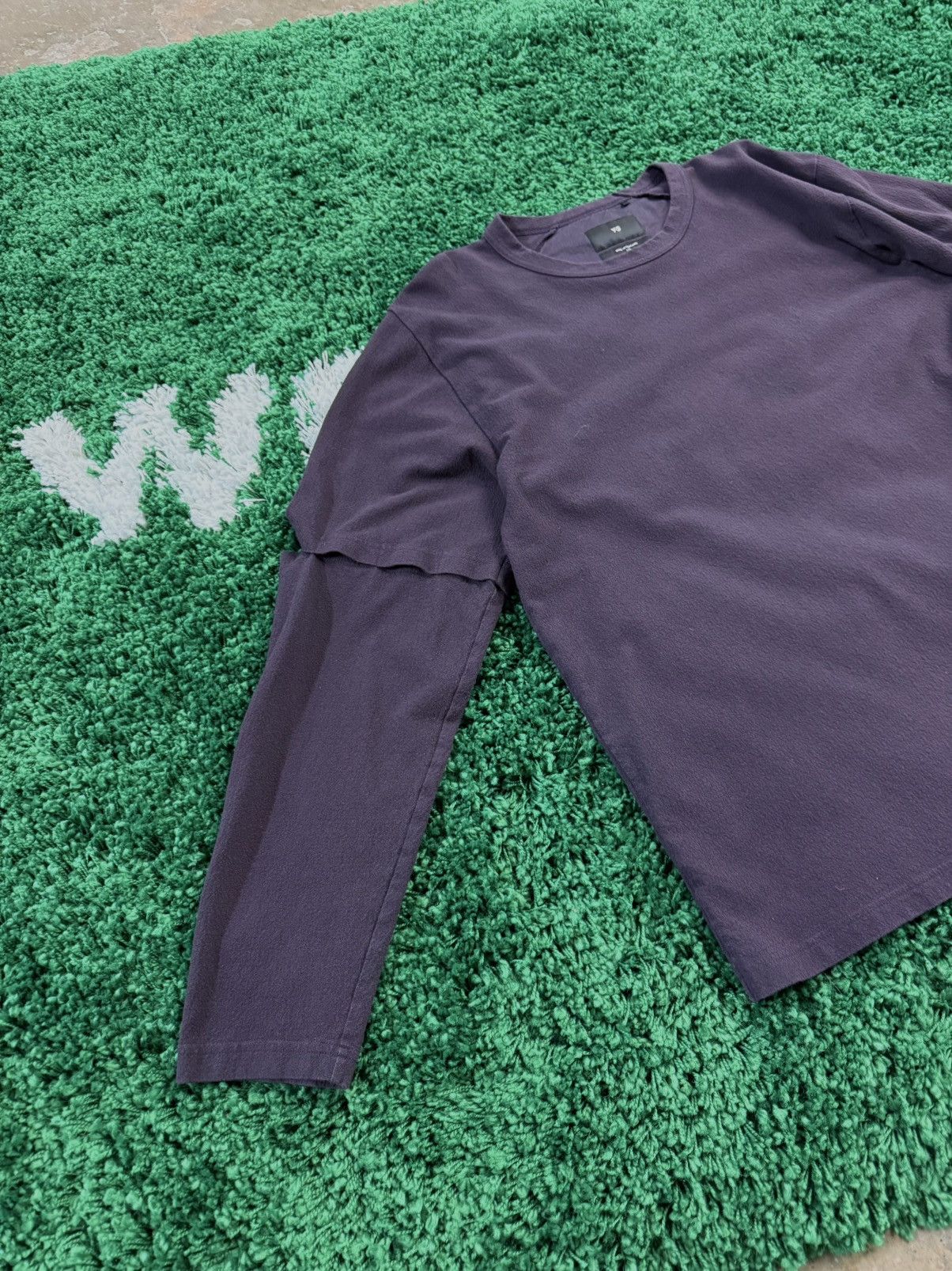 Y-3 Y-3 Crepe Jersey Long Double Sleeve Tee Purple Large Y3 Size US L / EU 52-54 / 3 - 3 Thumbnail