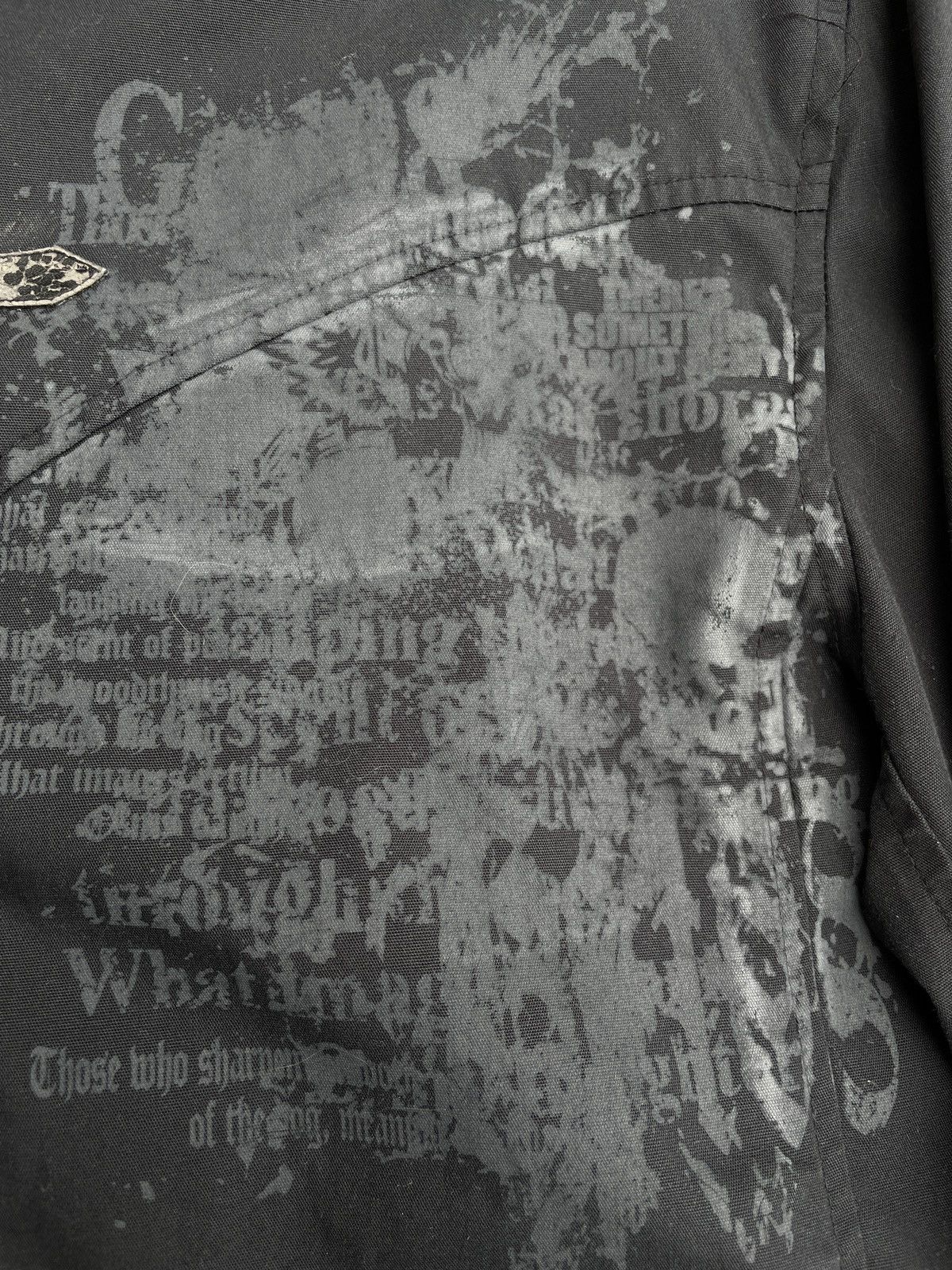 If Six Was Nine 2000s Japanese archive Vkei Skull Poem Zip Gimmic Jacket Size US M / EU 48-50 / 2 - 6 Thumbnail