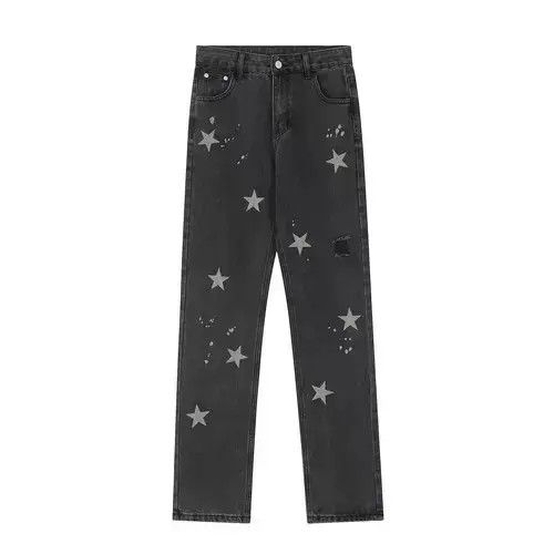 Japanese Brand Vintage washed star print design rare casual jeans Size US 32 / EU 48 - 2 Thumbnail