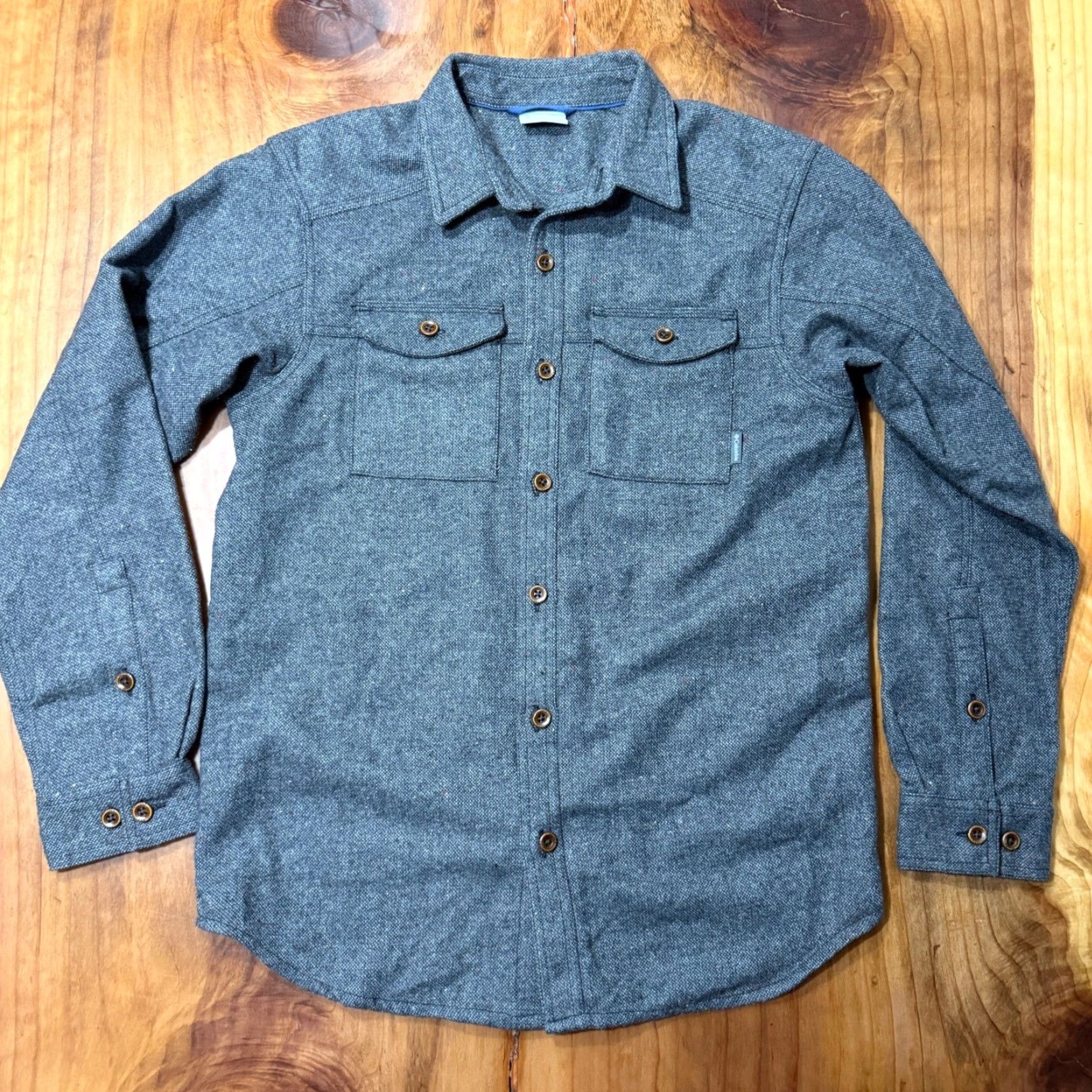 Vintage VINTAGE Columbia Shirt Mens Sage M Button Up Wool Long Sleeve Work Jacket Thick Knit P12 Size US M / EU 48-50 / 2 - 2 Thumbnail