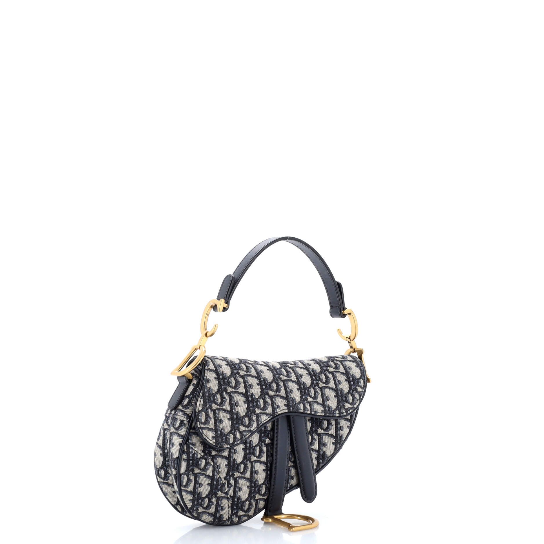 Dior Saddle Handbag Oblique Canvas Mini Size ONE SIZE - 1 Thumbnail