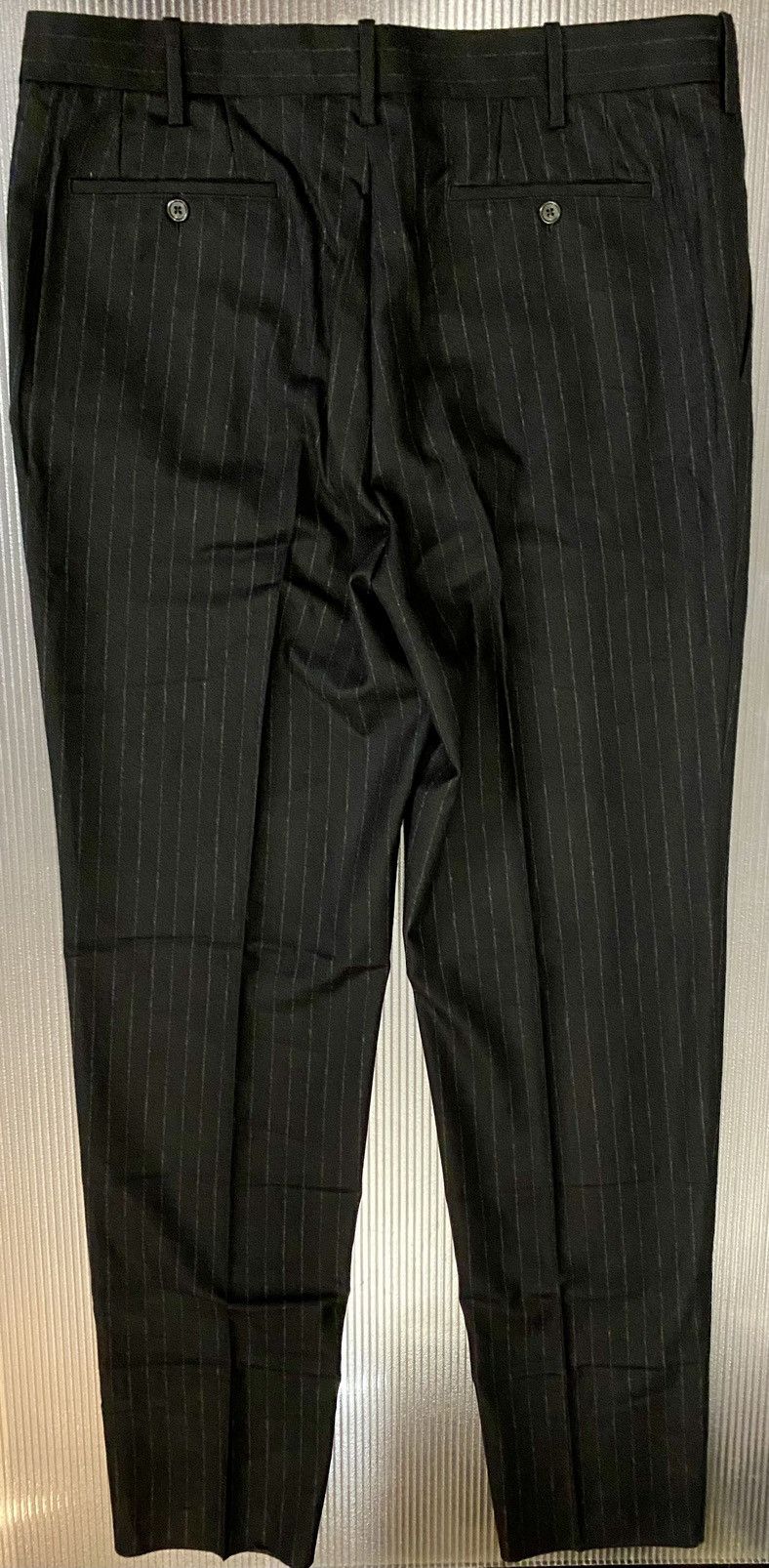 Yohji Yamamoto Yohji Yamamoto 🇮🇹 costume D’homme Nero wool felt slacks 5 NWT Size US 39 - 4 Thumbnail