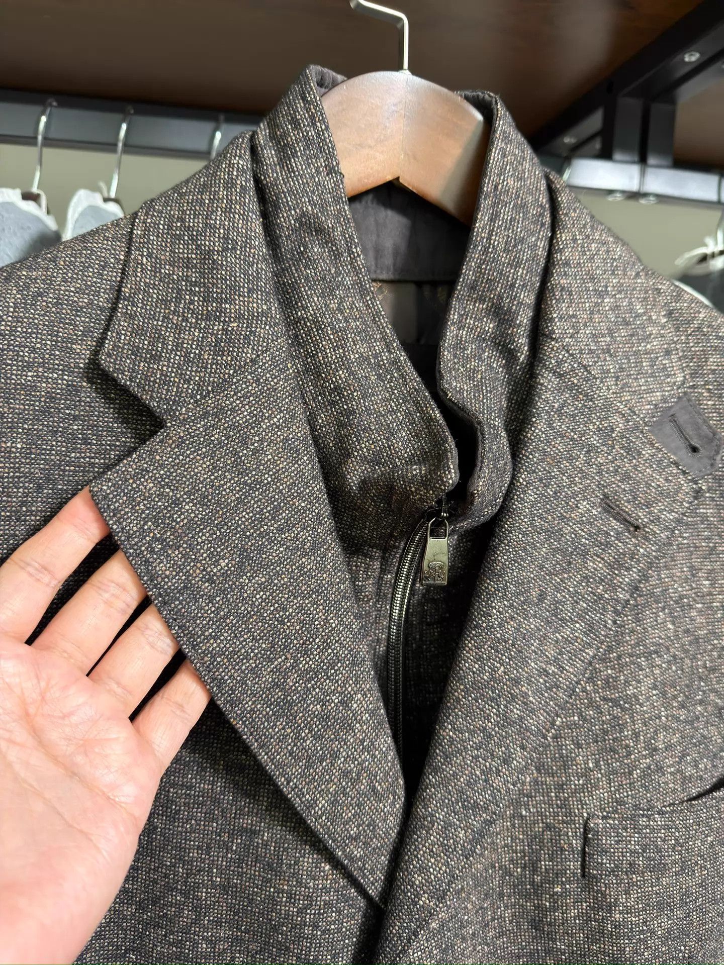 Corneliani Corneliani Slim Fit Detachable Lining Suit Jacket 54 Size 54R - 3 Thumbnail
