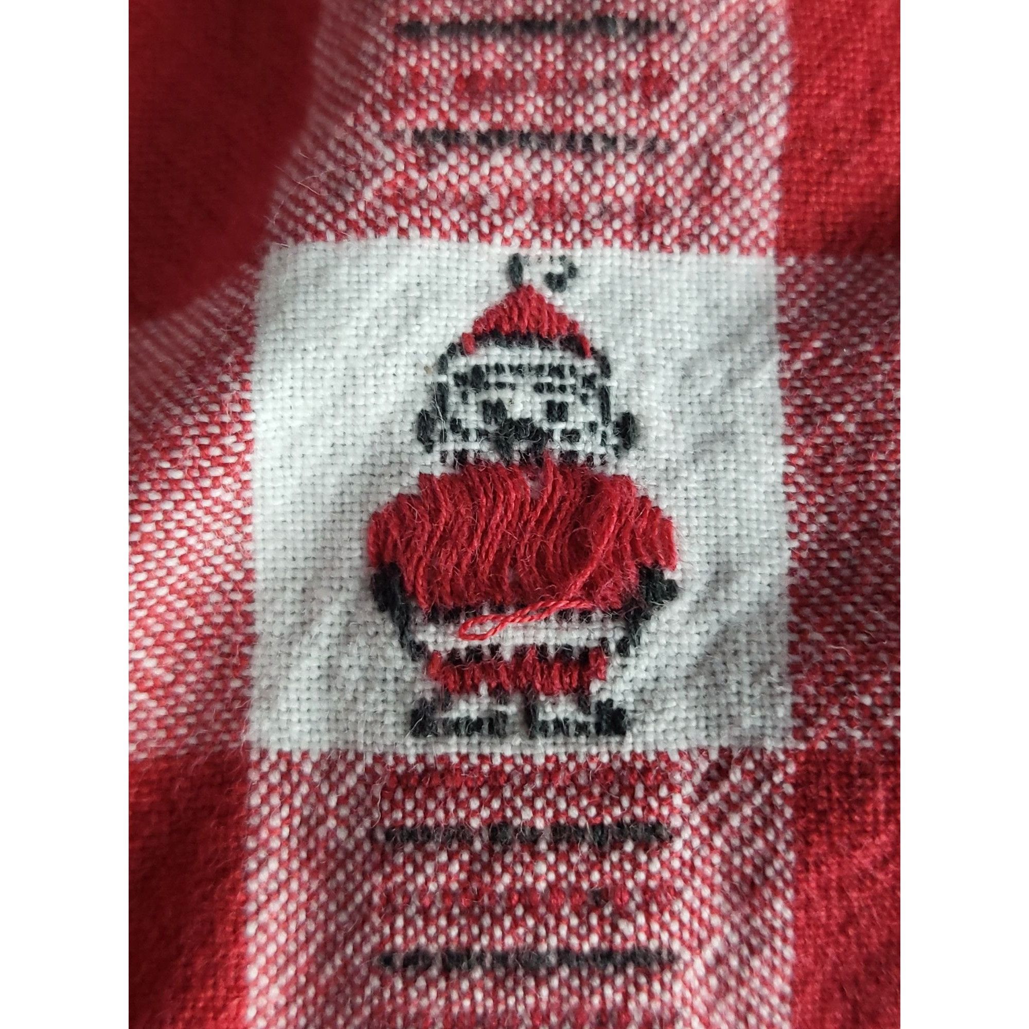 Vintage Vintage 90s Westbound Plaid Gingham Santa Button Down Shirt Size L / US 10 / IT 46 - 8 Thumbnail