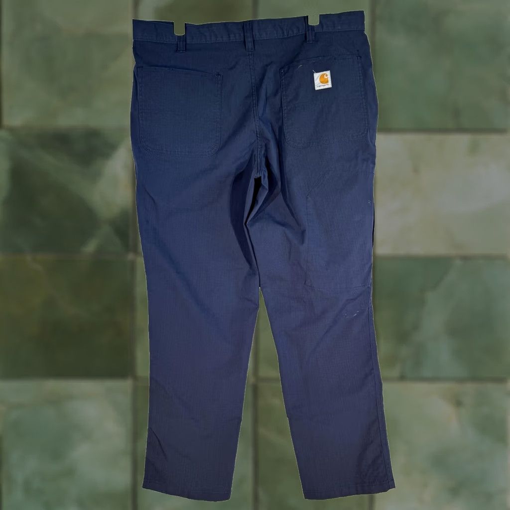 Carhartt Carhartt Pants Mens 34x29 Navy Ripstop Relaxed Fit Workwear Utility Stain Zip Size US 34 / EU 50 - 1 Thumbnail