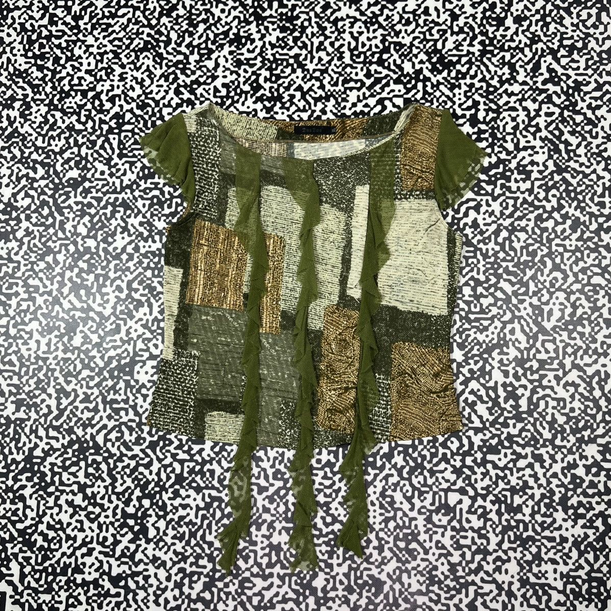 Japanese Brand Vintage Y2K Japanese Mesh Retro Patchwork Style Tank Top Tee Size XL / US 12-14 / IT 48-50 - 4 Thumbnail