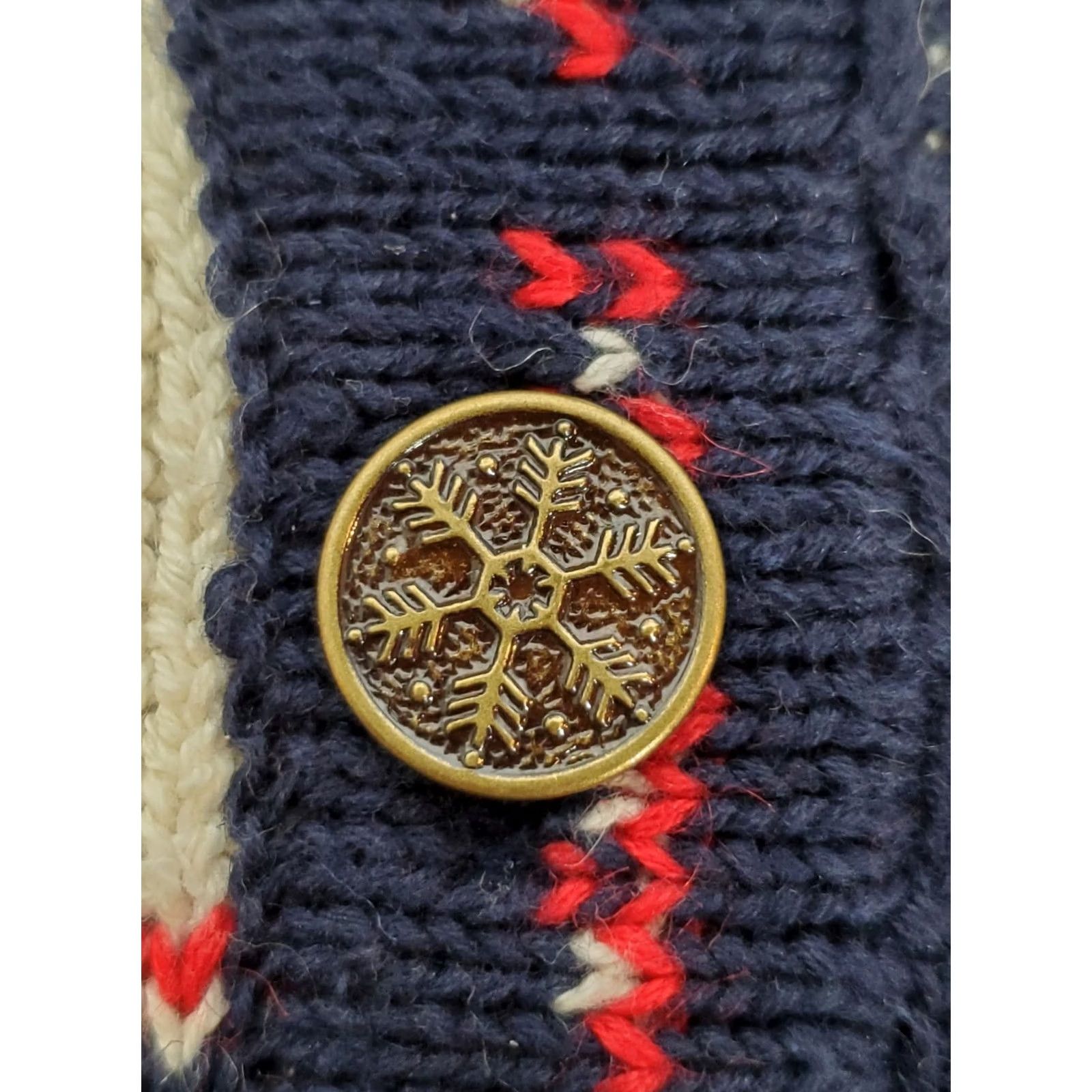 Vintage VTG Woolrich Holiday Cardigan Sweater Red White Blue Snowflake Buttons Size S Size S / US 4 / IT 40 - 5 Thumbnail