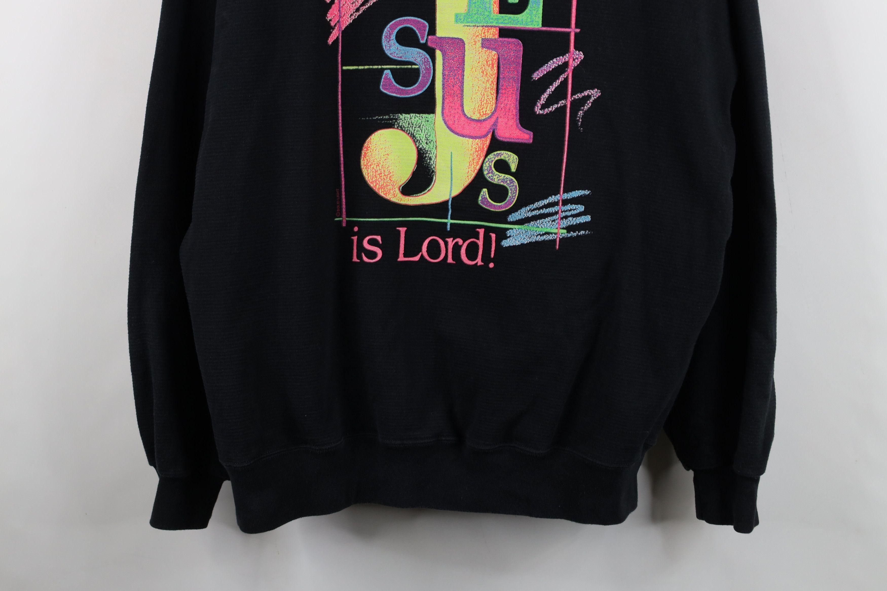 Vintage Vintage 90s Streetwear Christian Jesus Is Lord Sweatshirt Size XXL / US 16-18 / IT 52-54 - 3 Thumbnail