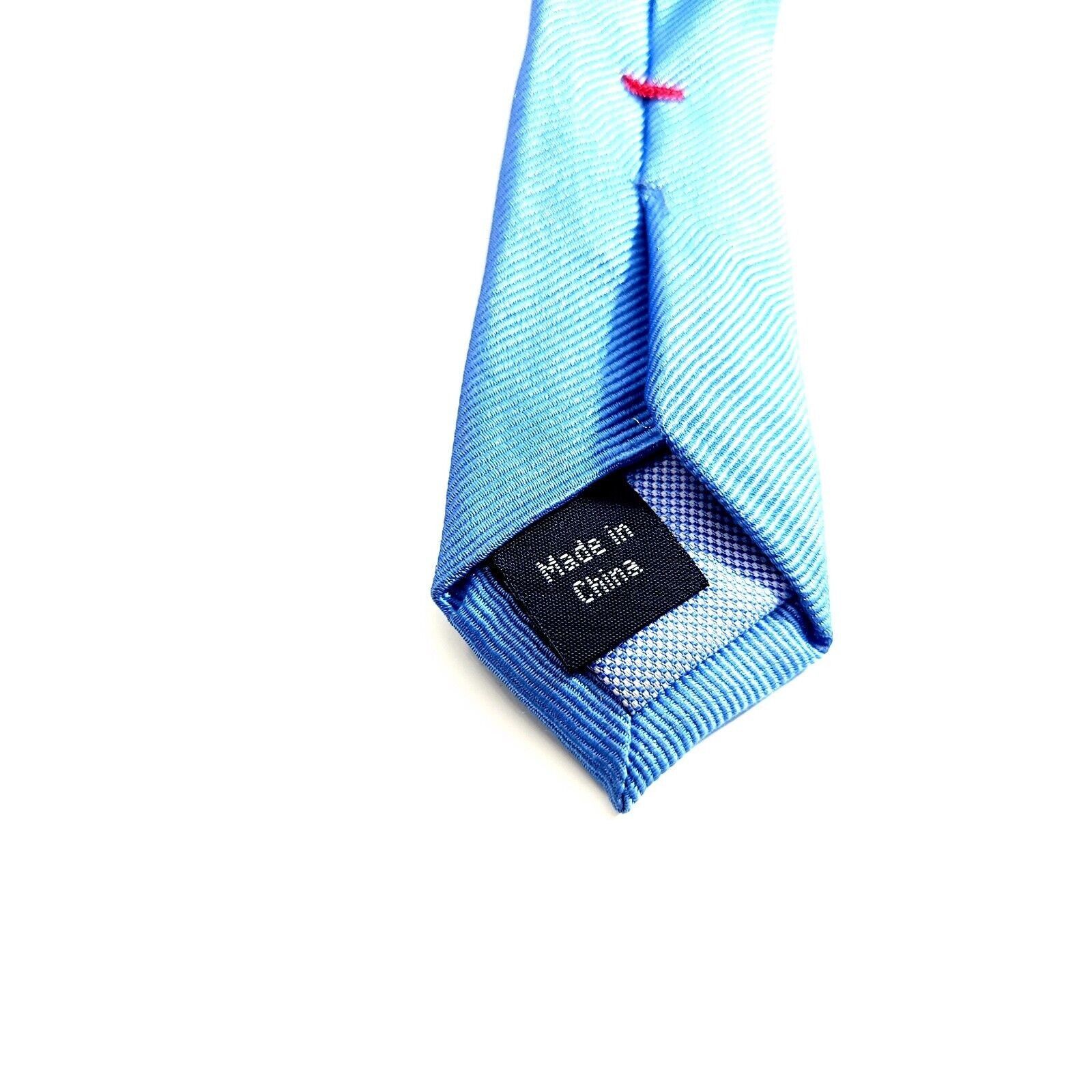 Tommy Hilfiger Tommy Hilfiger Blue Red Floral Woven Geometric Long Silk Tie Size ONE SIZE - 4 Thumbnail