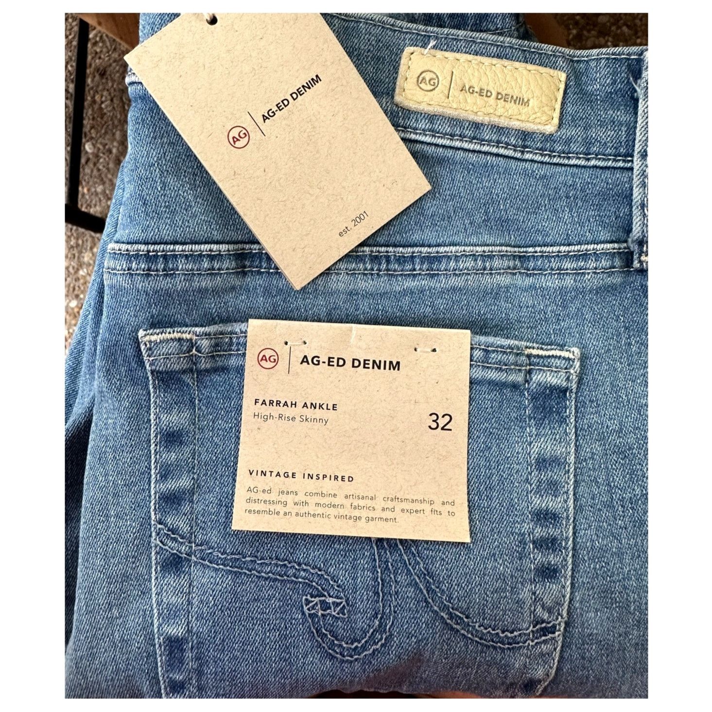 Other AG-ED Denim Skinny Ankle HighRise Skinny Cloud Soft Denim 32 Size 32" / US 10 / IT 46 - 10 Thumbnail