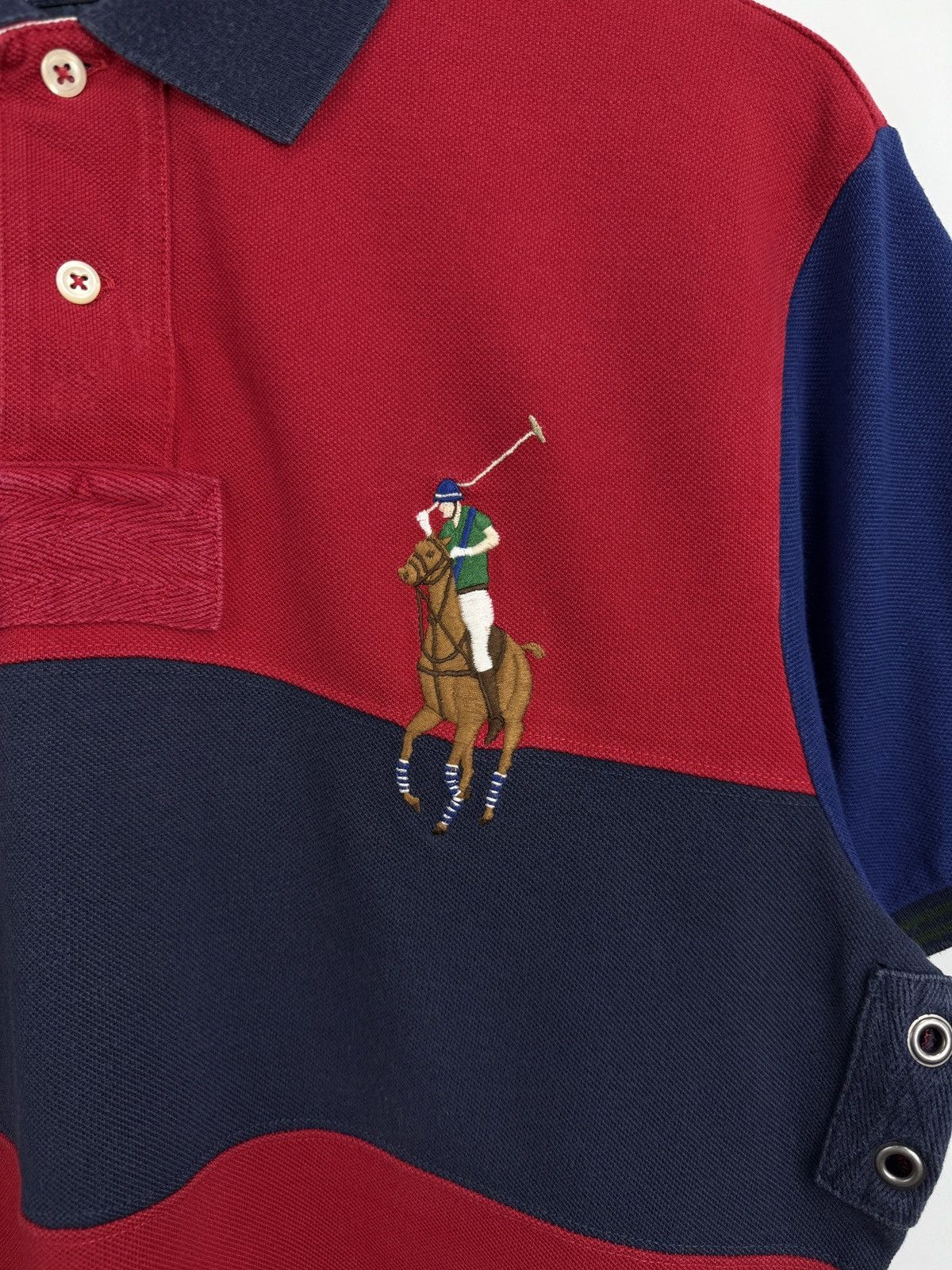 Polo Ralph Lauren 🇺🇸 Vintage 90s Polo Ralph Lauren Custom Fit Polo Chief Keef Size US L / EU 52-54 / 3 - 4 Thumbnail