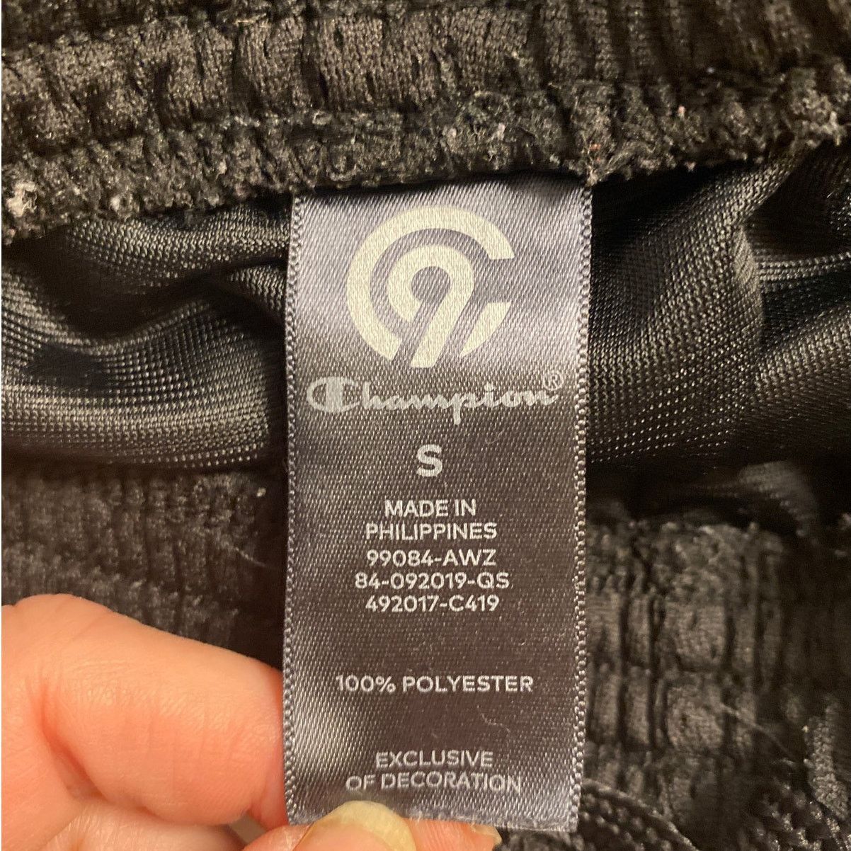 Champion Black Mesh Athletic Shorts Champion Lightweight Gym Size US 27 - 3 Thumbnail
