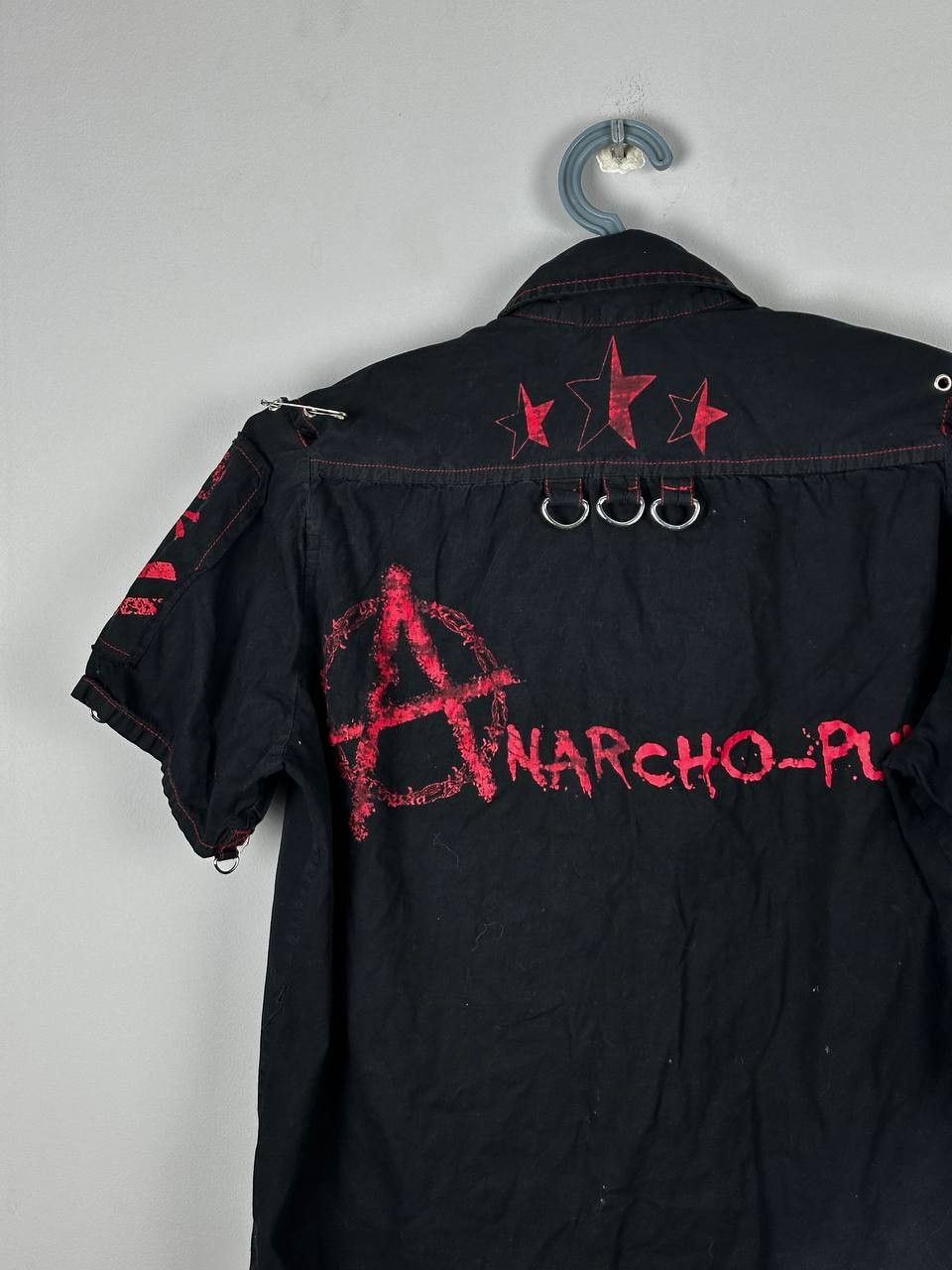 Japanese Brand Gothic Grunge Anarchy Punk Short Sleeve Shirt Size US M / EU 48-50 / 2 - 12 Thumbnail