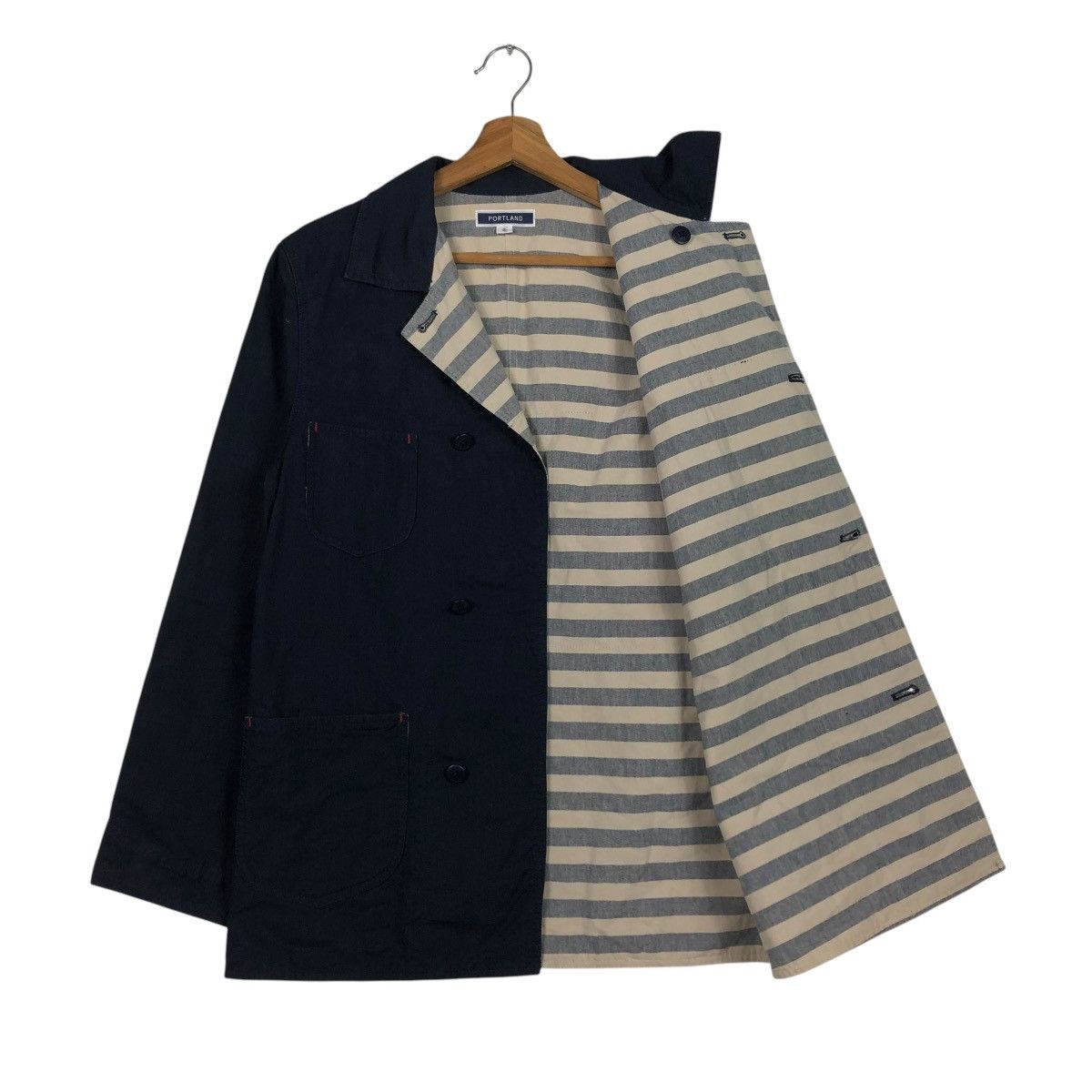 45rpm 🔥VINTAGE CHORE JACKET BLANKET STRIPED PORTLAND ISSEY MIYAKE Size US M / EU 48-50 / 2 - 1 Thumbnail