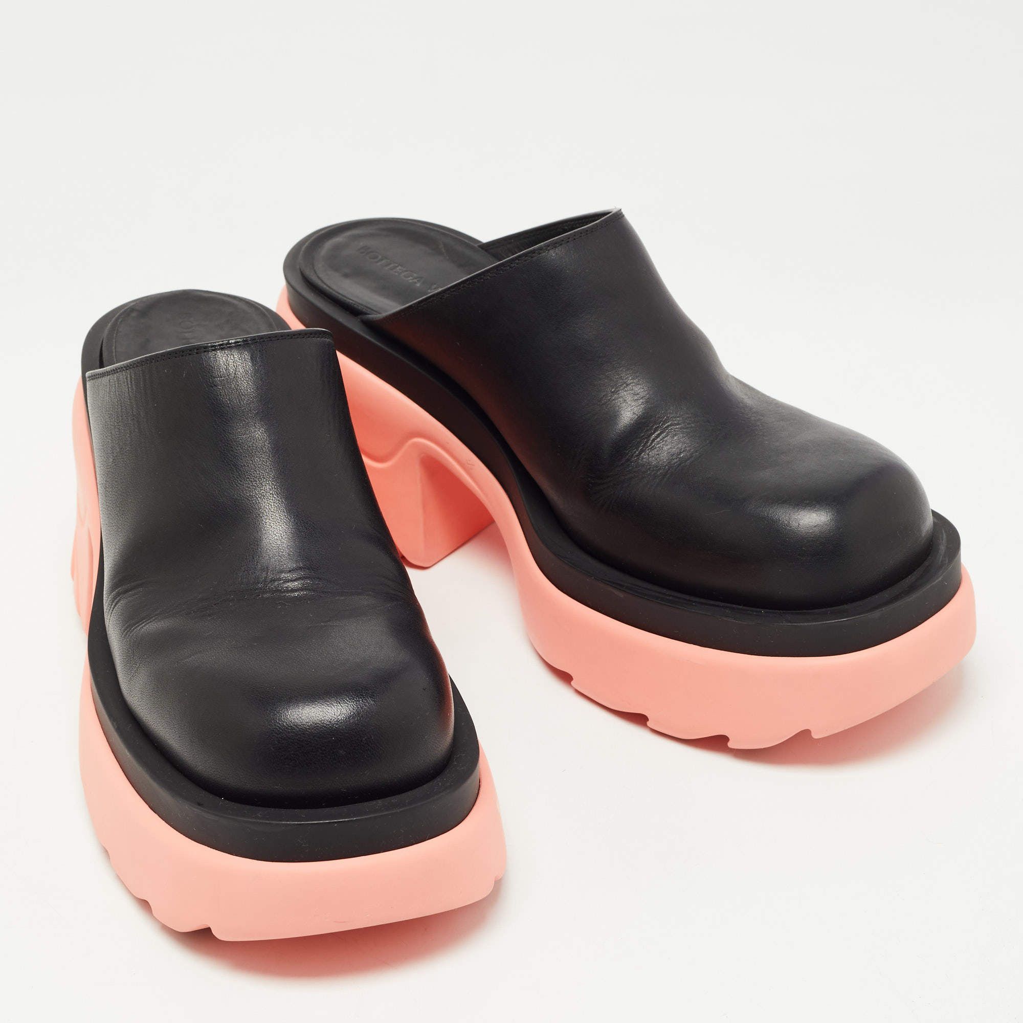 Bottega Veneta o1y0725 Rubber Sole Mules in Black Size US 10.5 / IT 40.5 - 4 Thumbnail