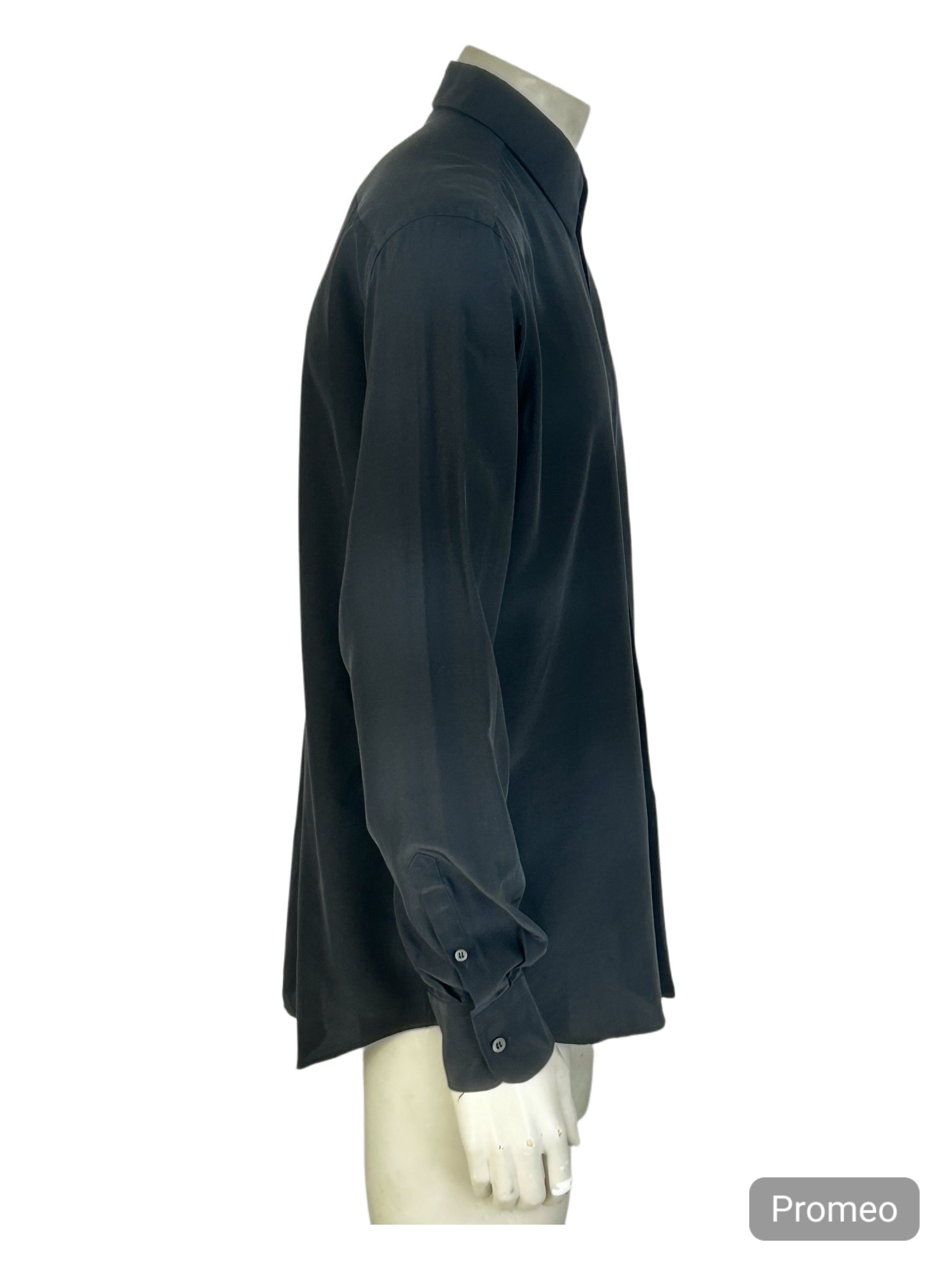 Prada PRADA CLASSIC BLACK SILK DRESS SHIRT Size US L / EU 52-54 / 3 - 2 Thumbnail