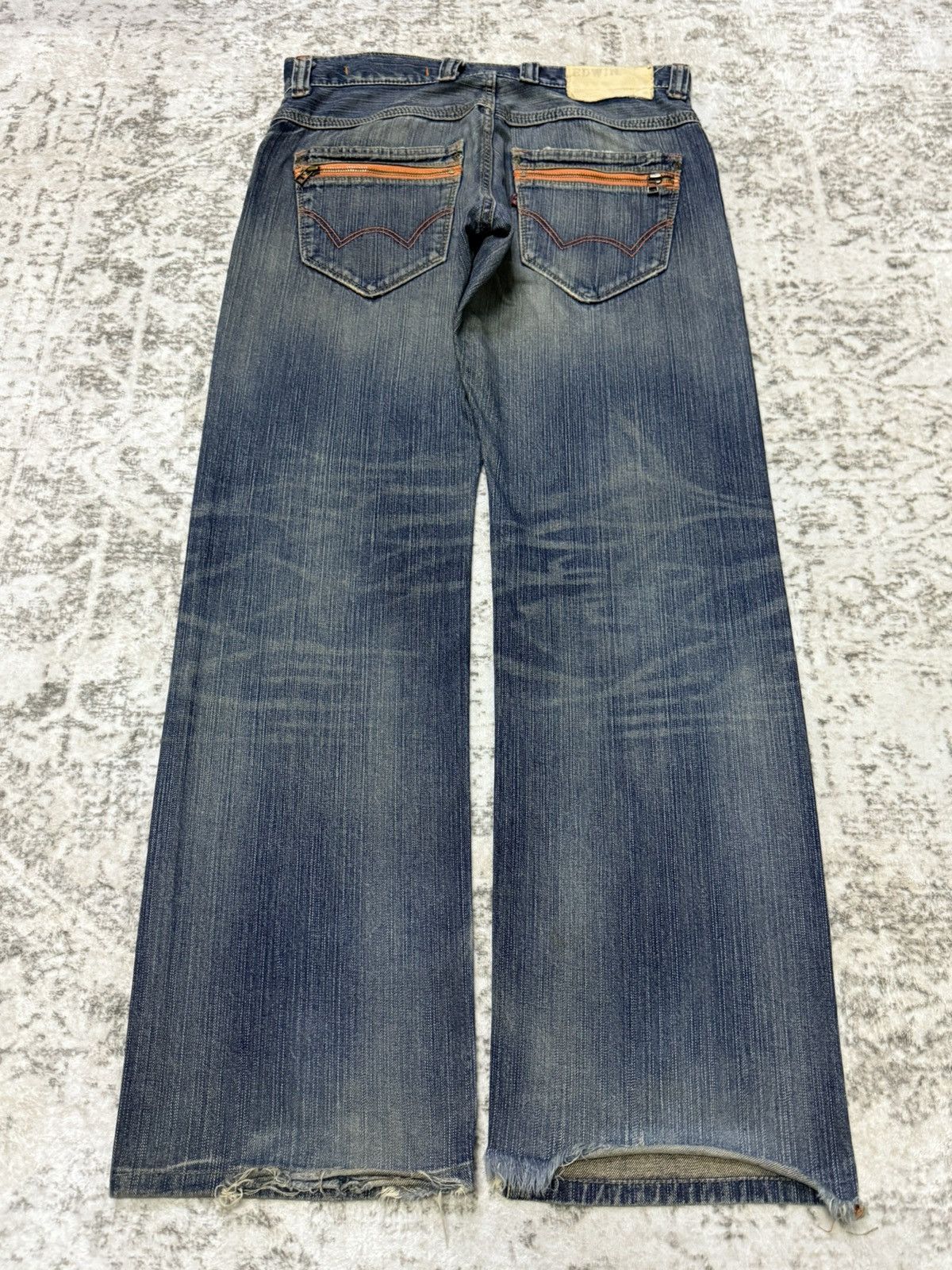 Edwin Vintage Edwin XV-S Patina Fade Wash Straight Jeans Size US 32 / EU 48 - 2 Thumbnail