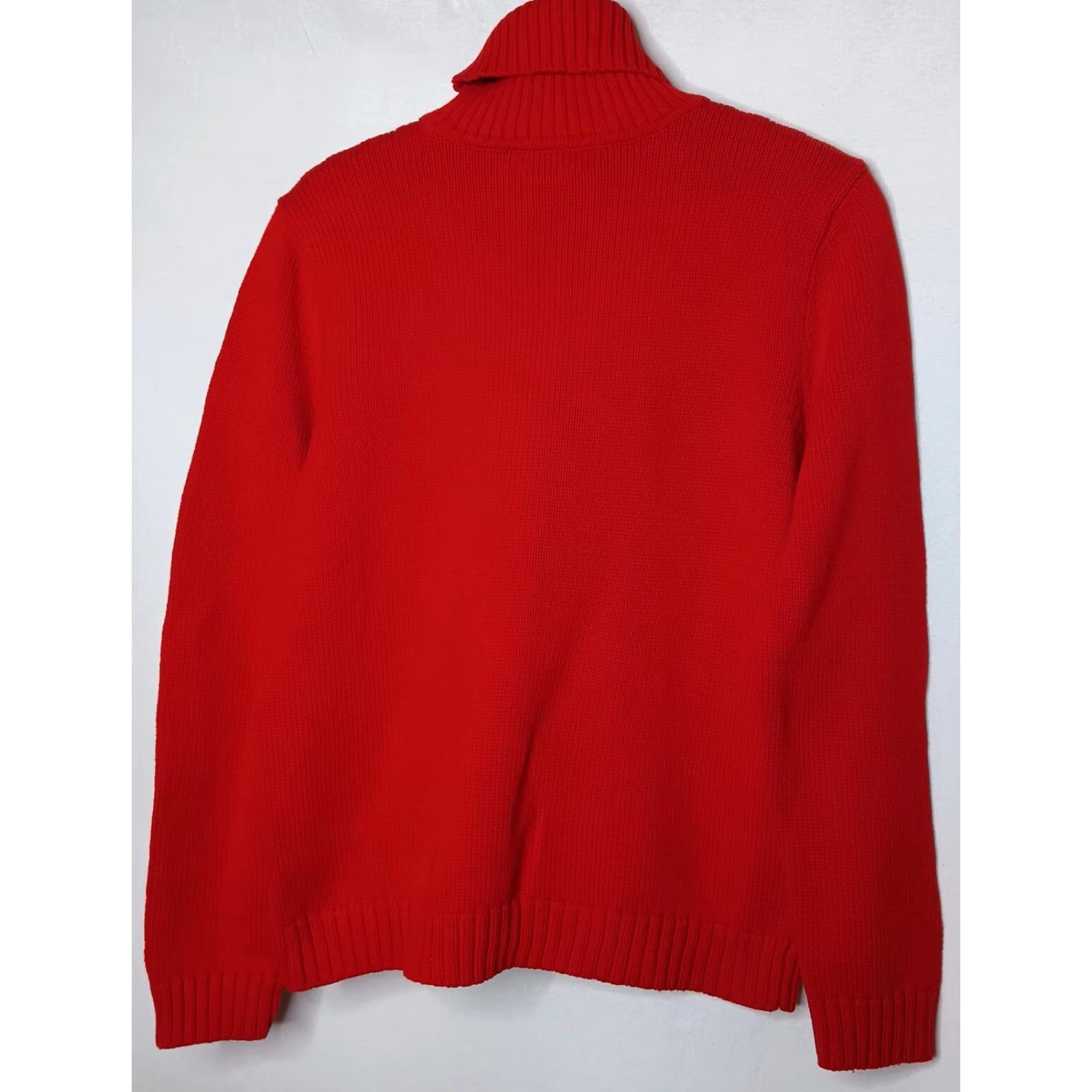 Ralph Lauren Ralph Lauren Jeans Company Sweater XL Turtleneck Red Gold Anchor Crest Nautical Preppy Size XL / US 12-14 / IT 48-50 - 3 Thumbnail