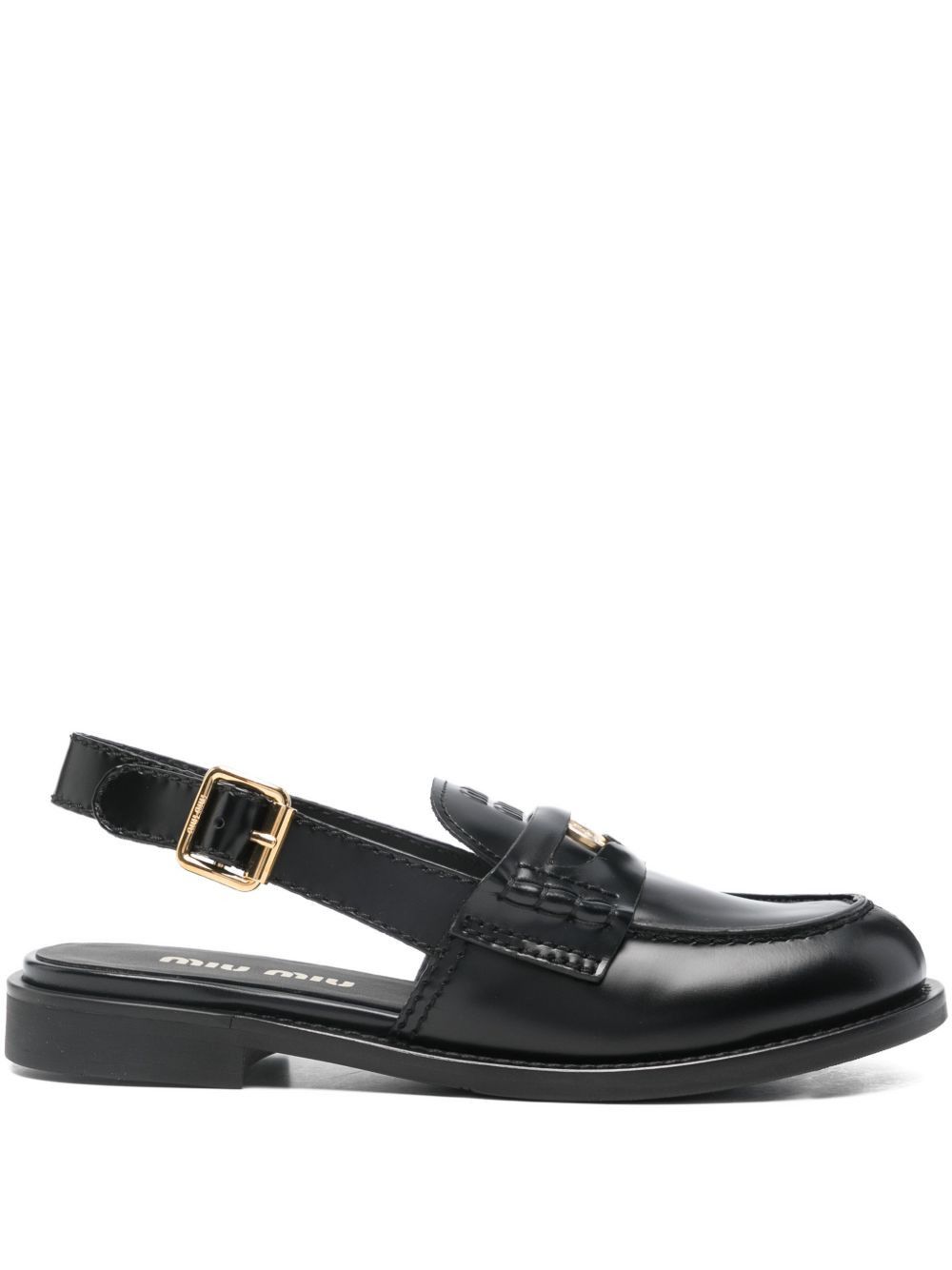 Miu Miu LEATHER SLINGBACK LOAFERS Size US 10 / IT 40 - 1 Thumbnail