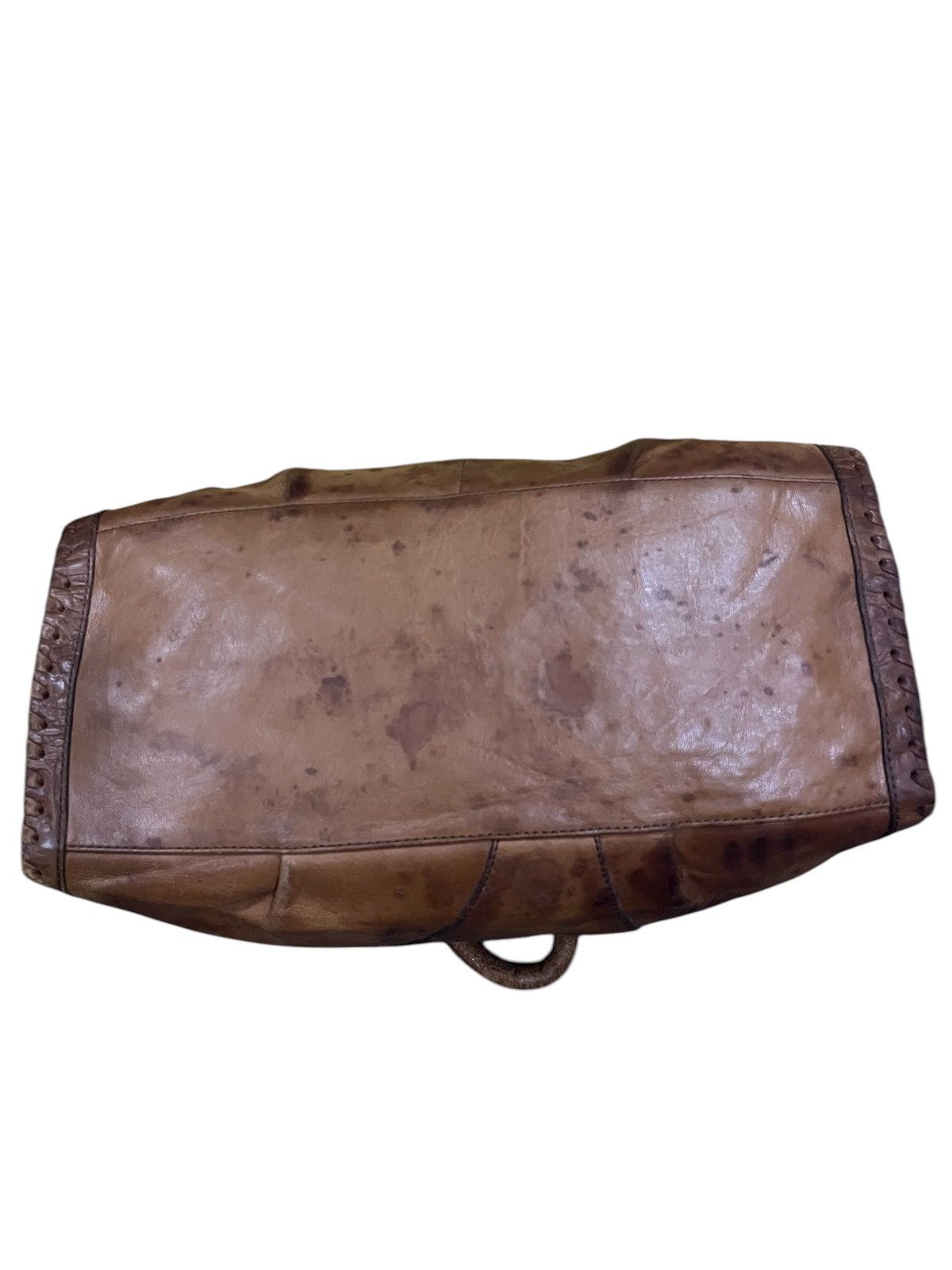 Japanese Brand vintage ibiza handle bag brown cream leather applique design Size ONE SIZE - 14 Thumbnail